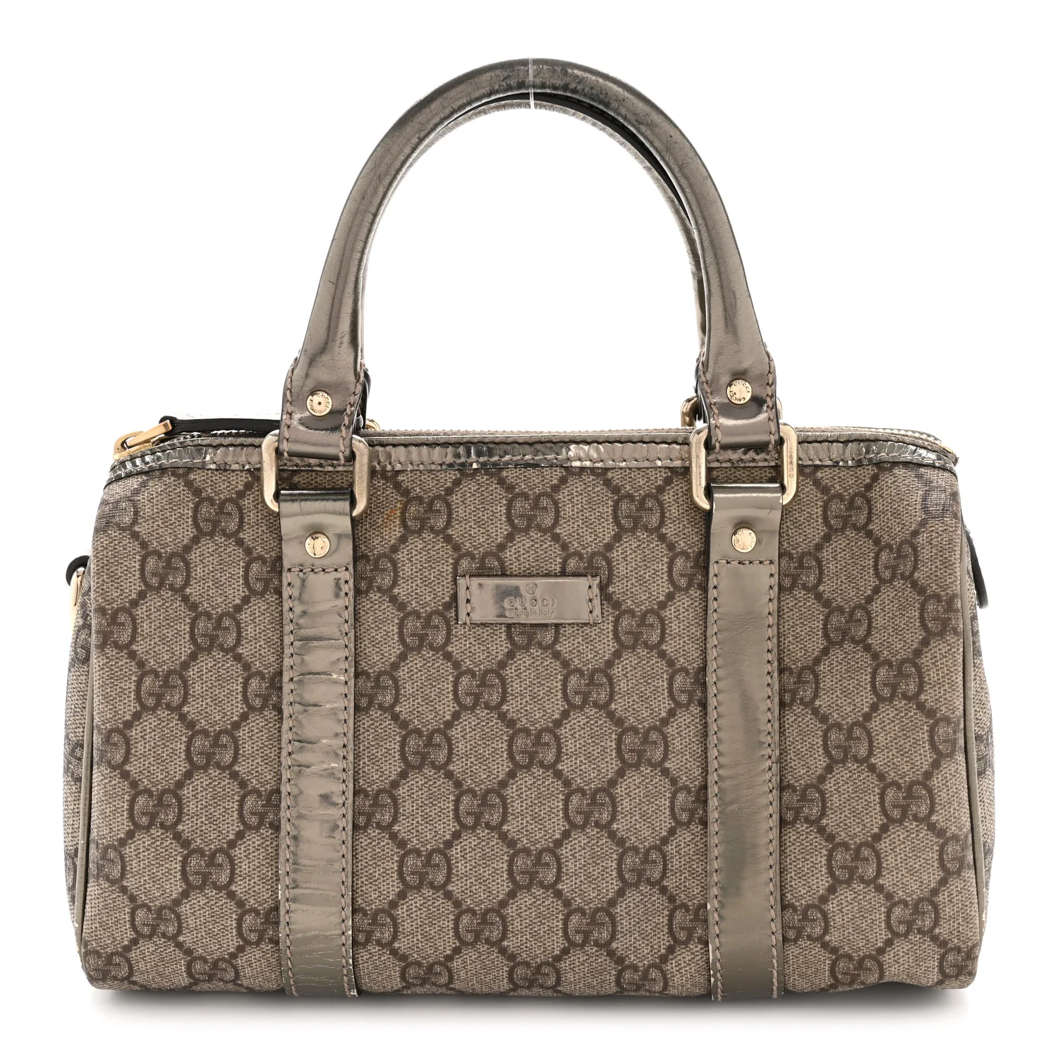 GG Plus Monogram Small Joy Boston Metallic