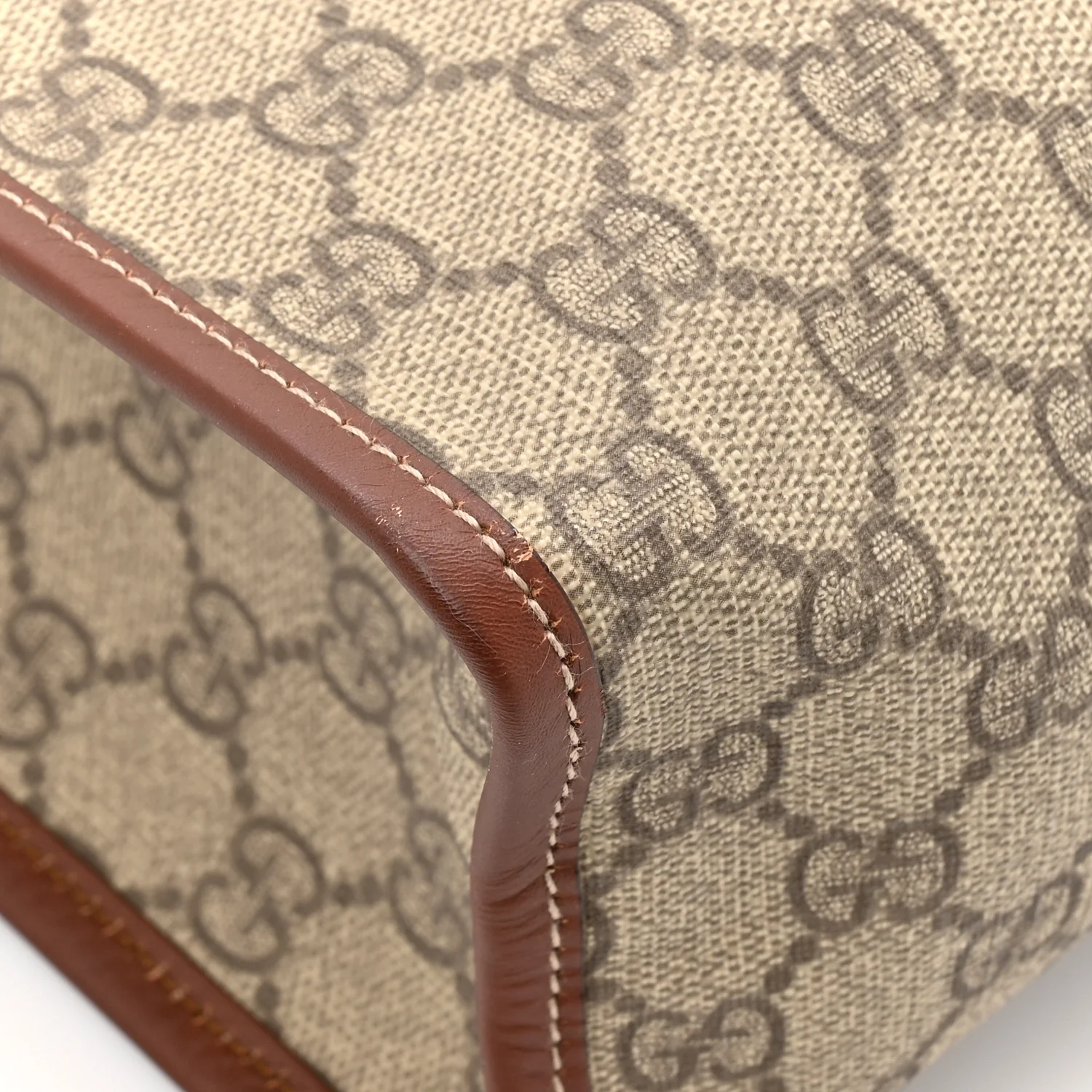 GG Plus Monogram Small Signature Web Loop Vertical Tote Light Brown - Image 11