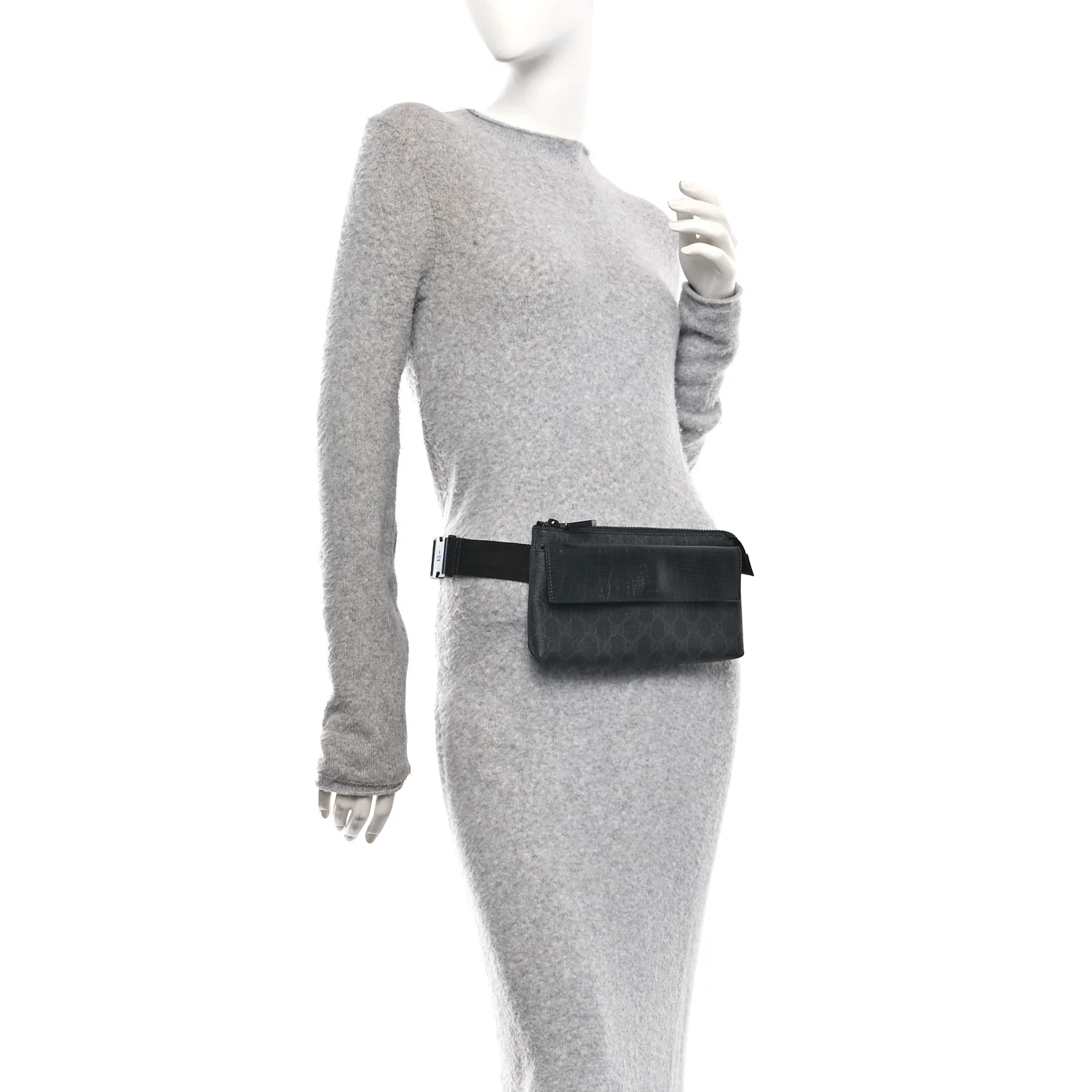 GG Plus Monogram Waist Belt Bag Black - Image 2