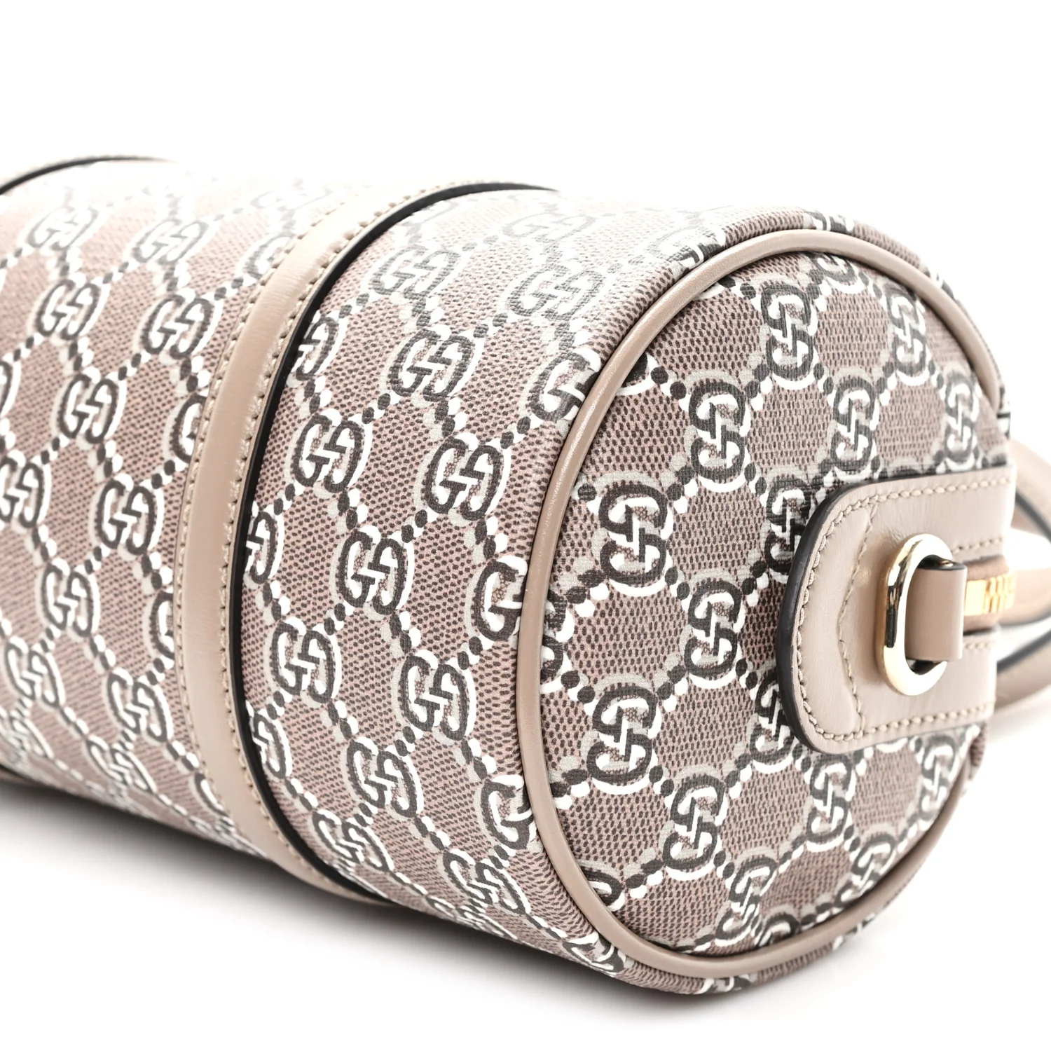 GG Shadow Monogram Ophidia Top Handle Bowler Bag Taupe - Image 10