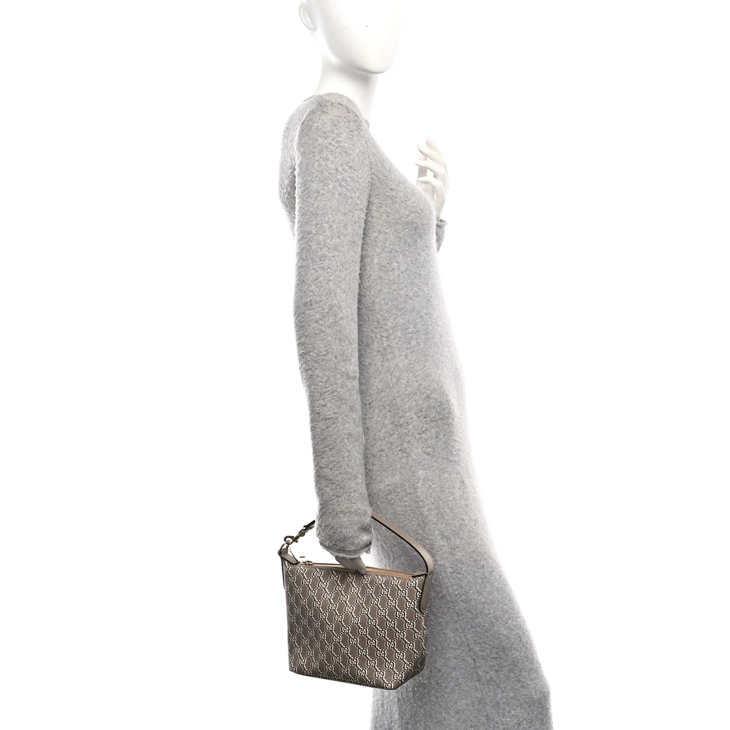 GG Shadow Monogram Super Mini Ophidia Shoulder Bag Taupe - Image 2