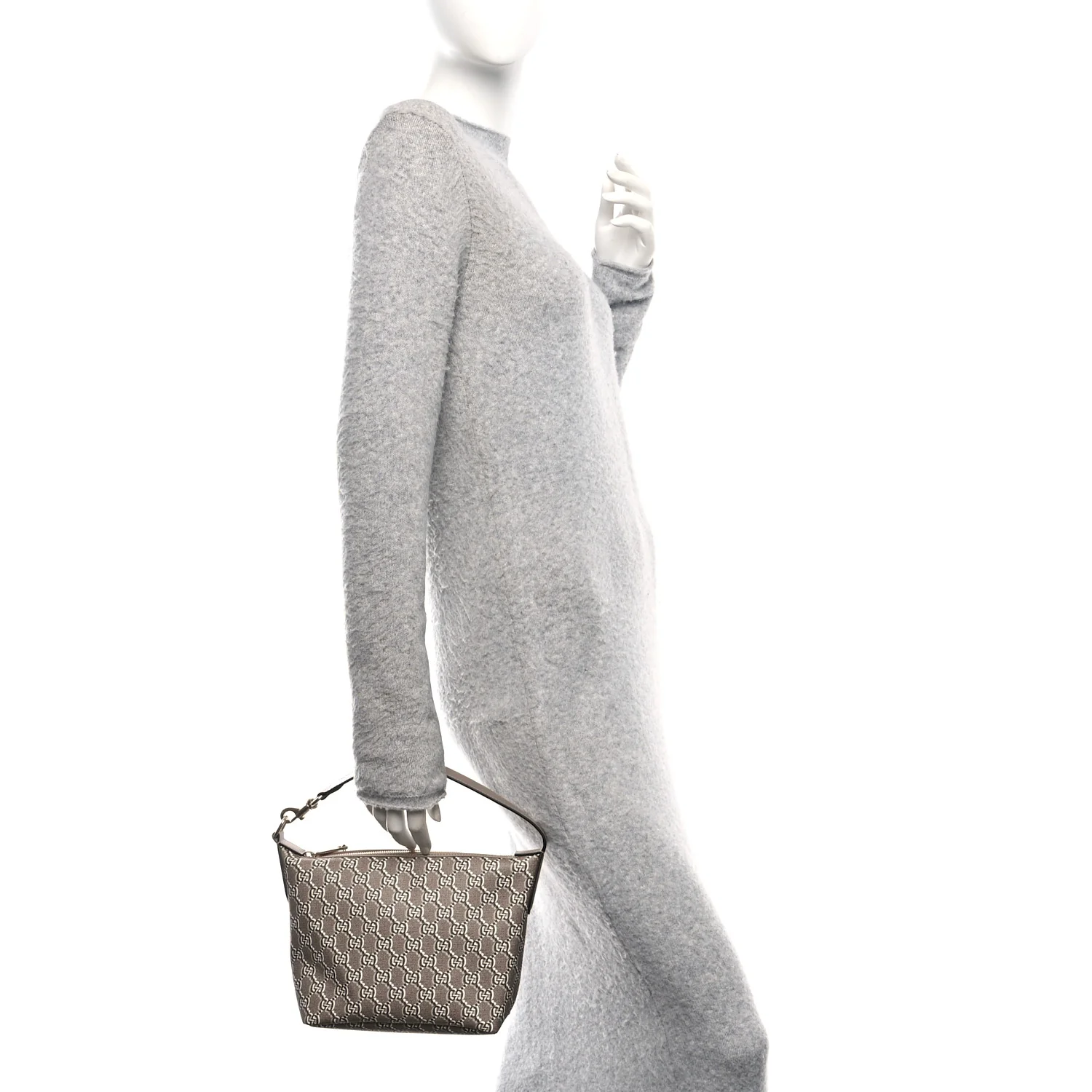 GG Shadow Monogram Super Mini Ophidia Shoulder Bag Taupe - Image 3