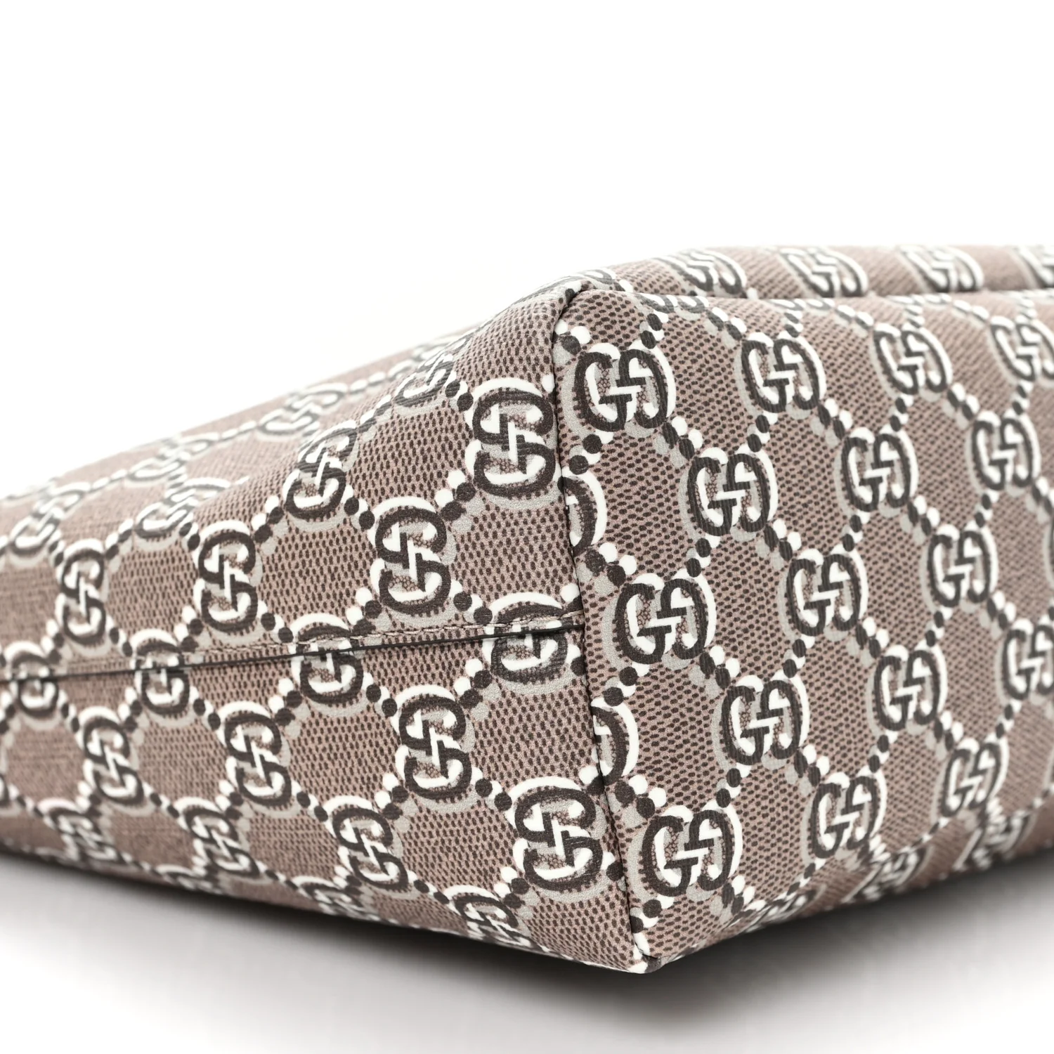 GG Shadow Monogram Super Mini Ophidia Shoulder Bag Taupe - Image 8