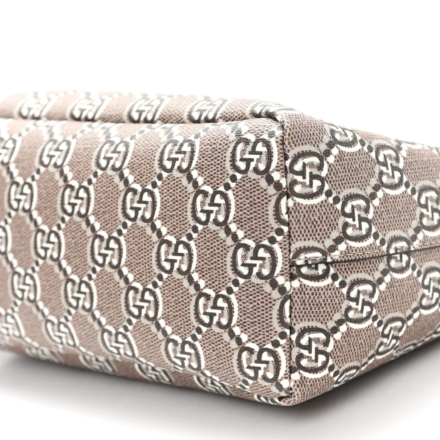 GG Shadow Monogram Super Mini Ophidia Shoulder Bag Taupe - Image 9