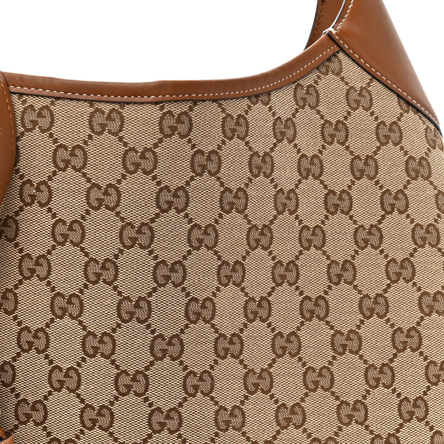 GG Supreme B Large Shoulder Bag Beige Dark Brown - Image 8