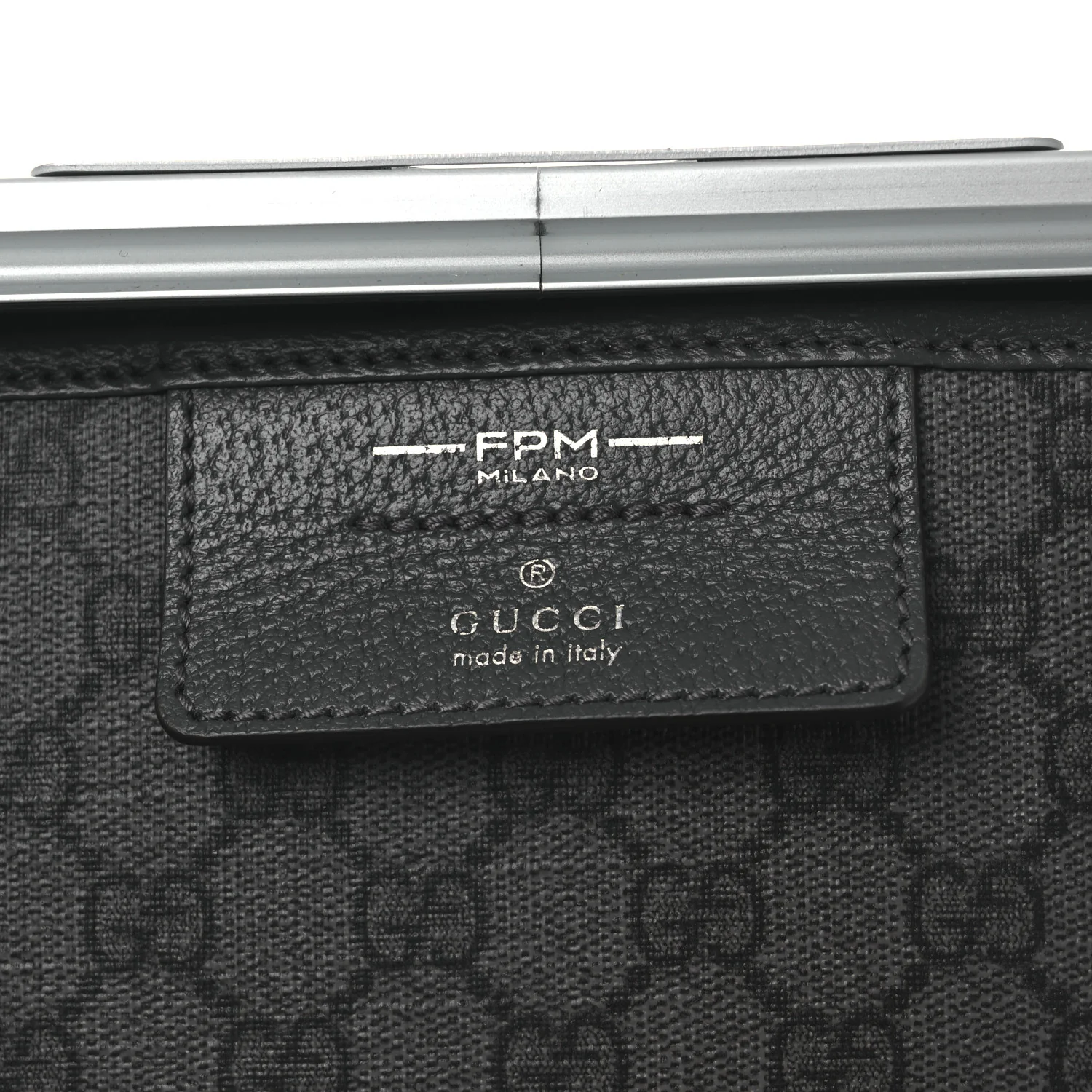 GG Supreme Monogram Aluminum Porter Beauty Case Silver - Image 9