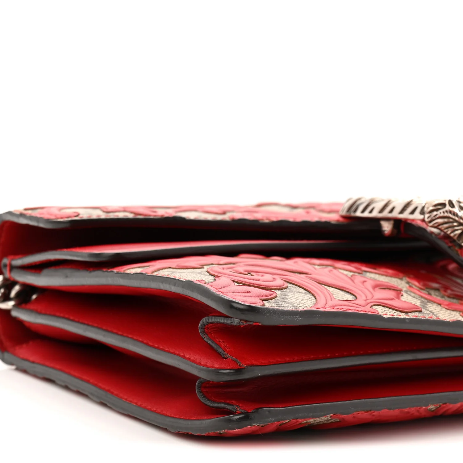 GG Supreme Monogram Arabesque Dionysus Shoulder Bag Hibiscus Red - Image 10