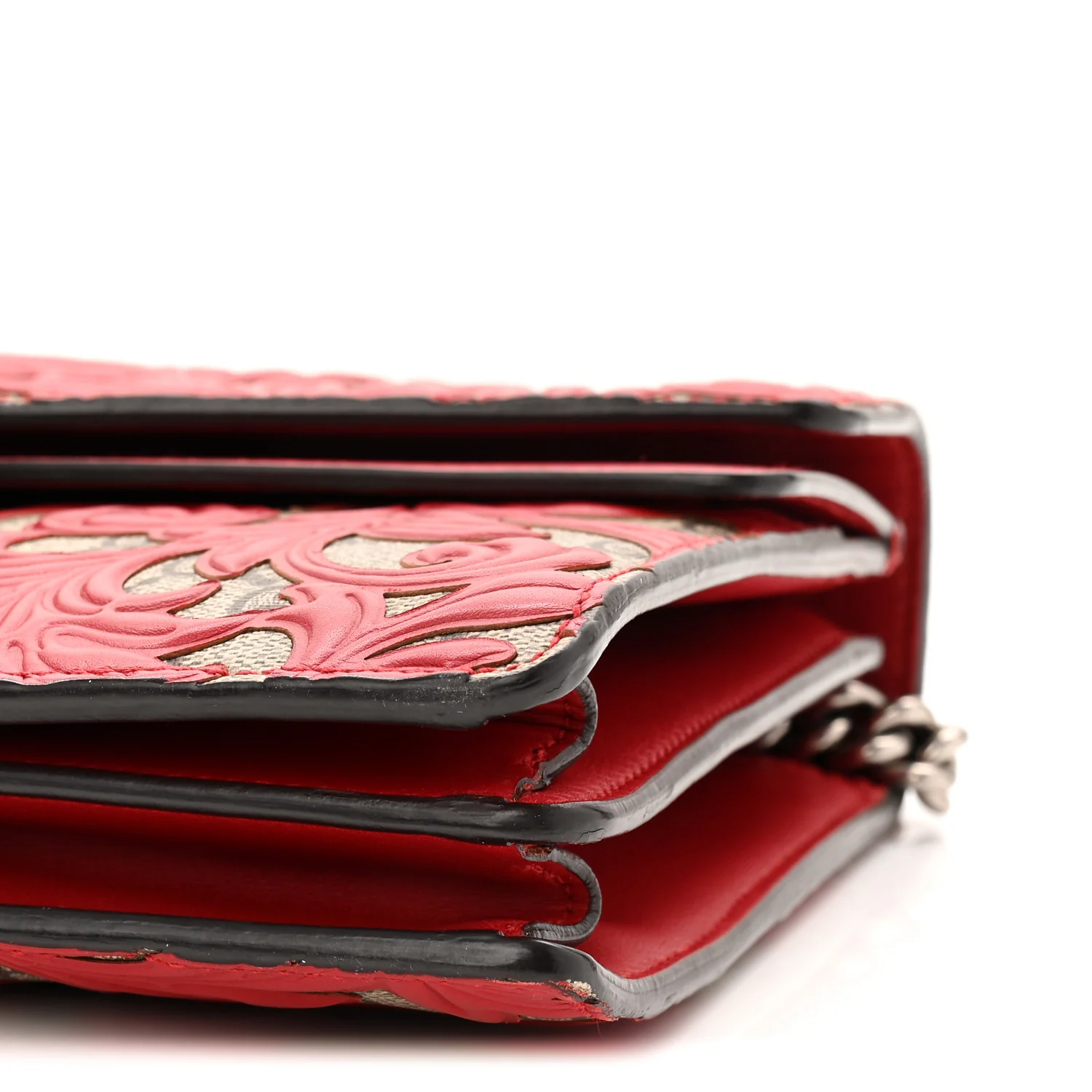 GG Supreme Monogram Arabesque Dionysus Shoulder Bag Hibiscus Red - Image 11