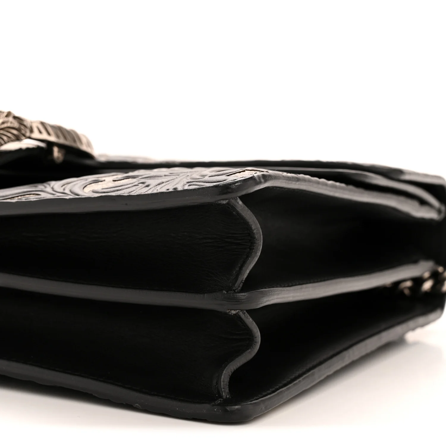 GG Supreme Monogram Arabesque Medium Dionysus Shoulder Bag Black - Image 10