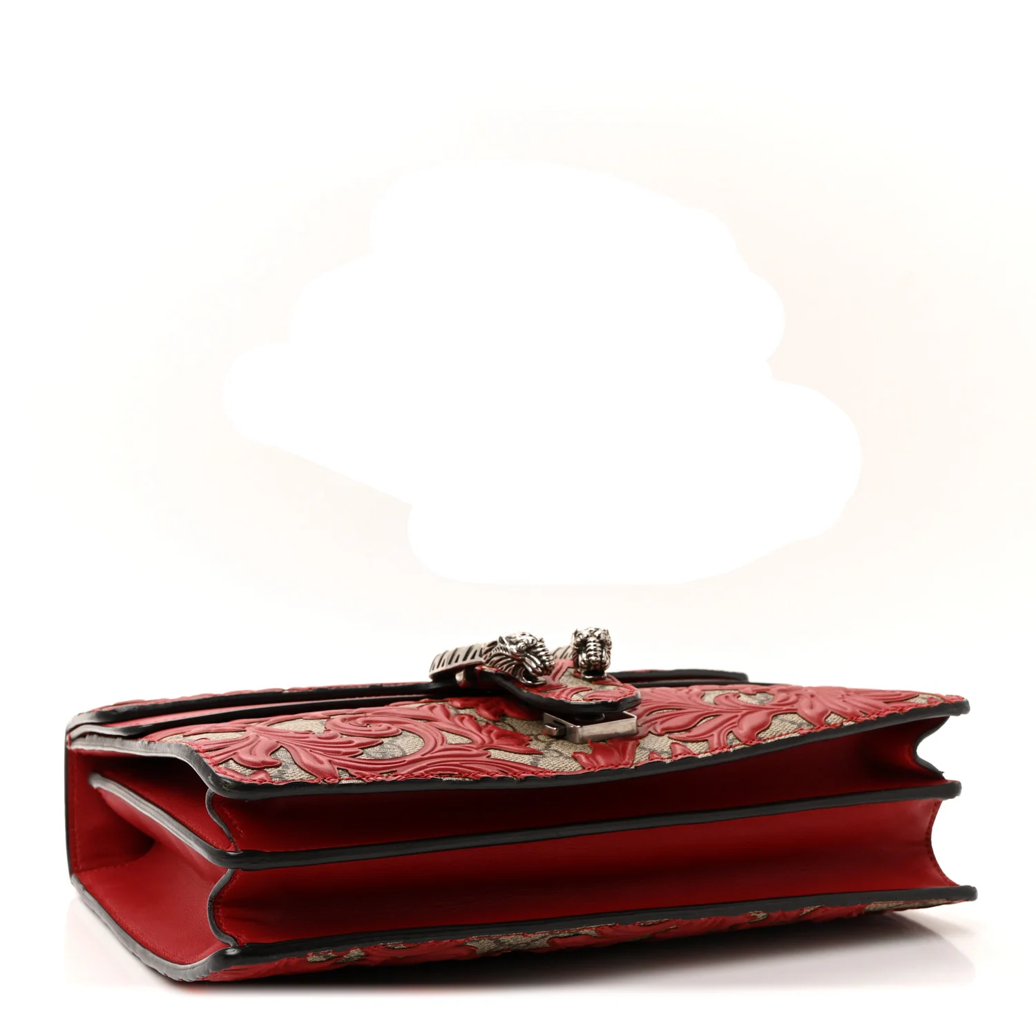 GG Supreme Monogram Arabesque Medium Dionysus Shoulder Bag Hibiscus Red - Image 4