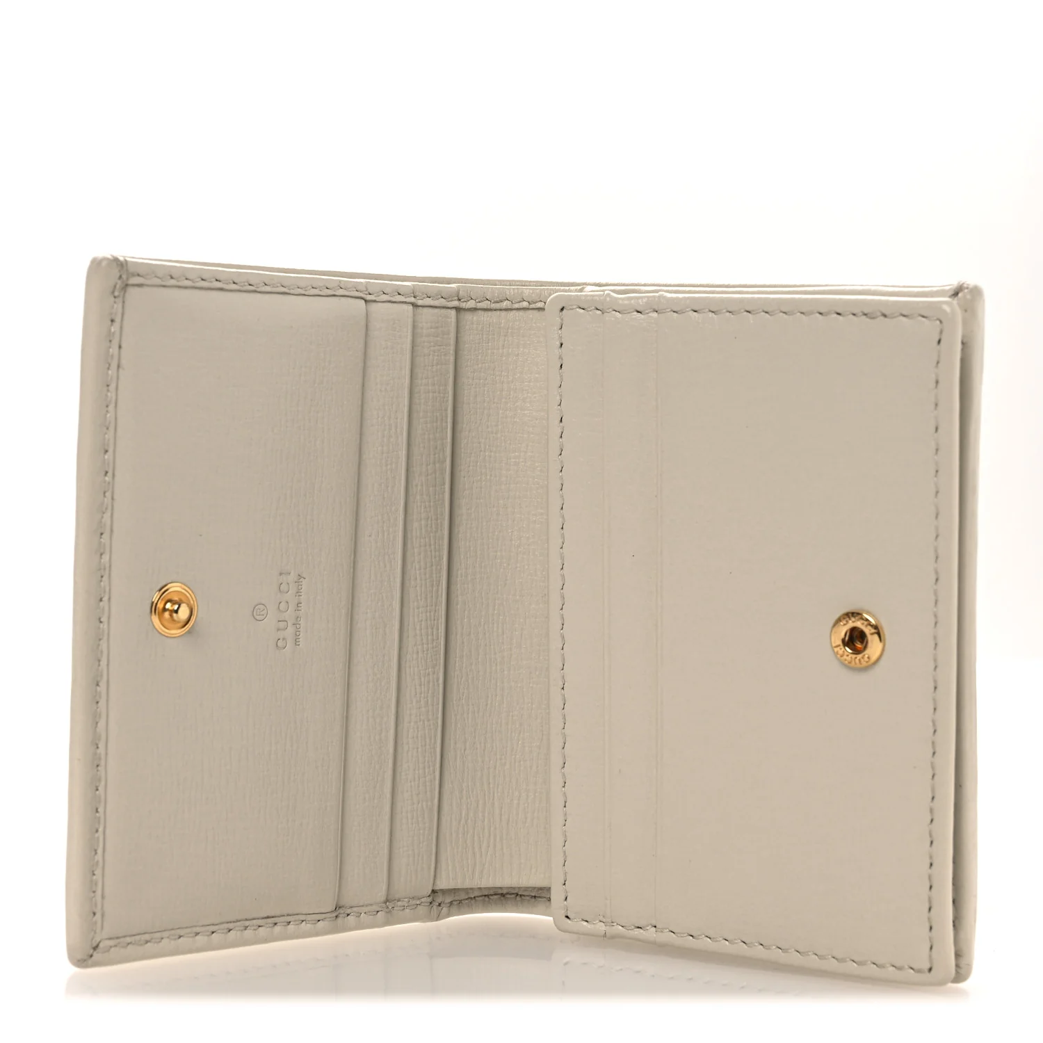 GG Supreme Monogram Azalea Calfskin Horsebit 1955 Card Case Wallet Beige Ebony Mystic White - Image 5
