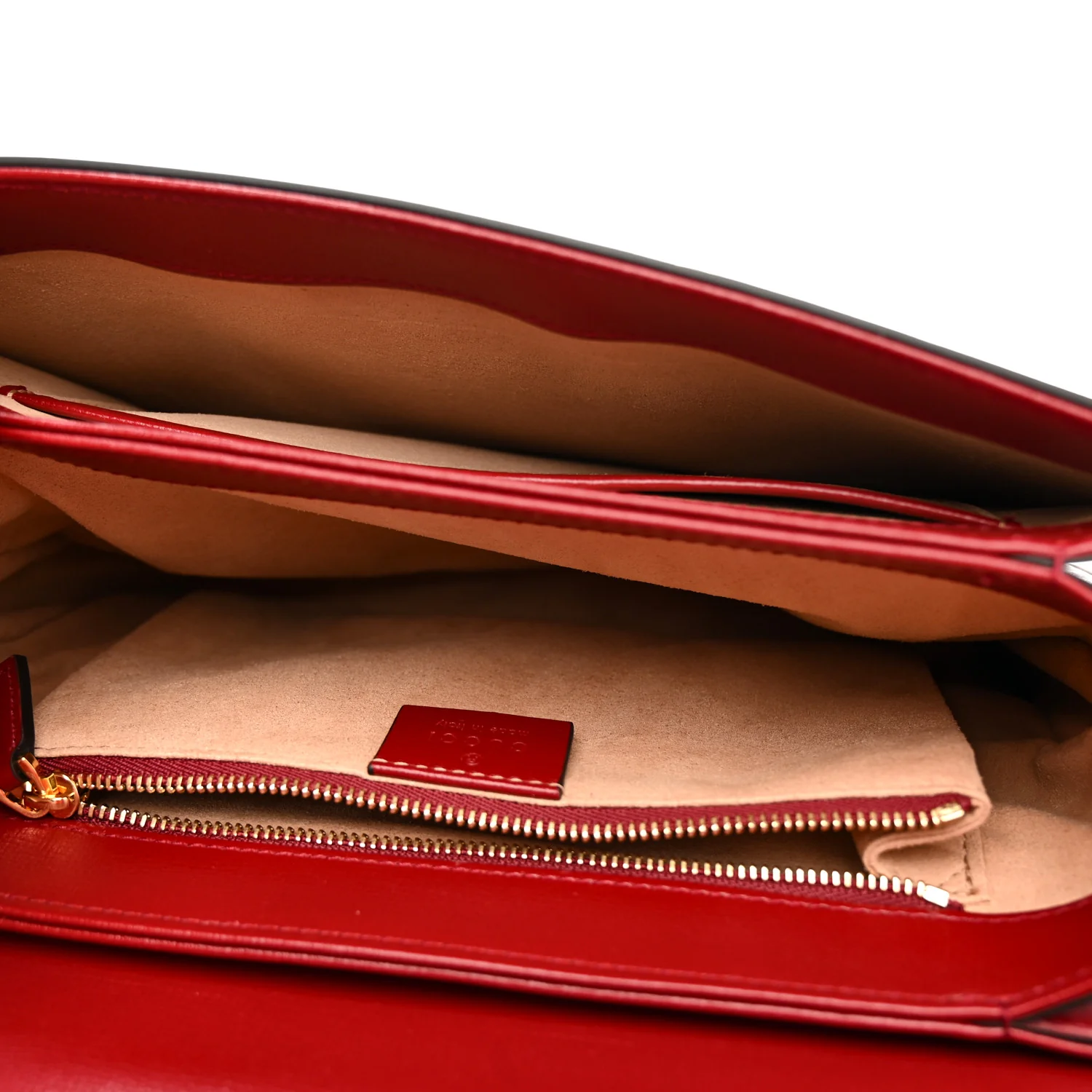 GG Supreme Monogram Azalea Calfskin Horsebit 1955 Shoulder Bag Beige Ebony New Cherry Red - Image 5