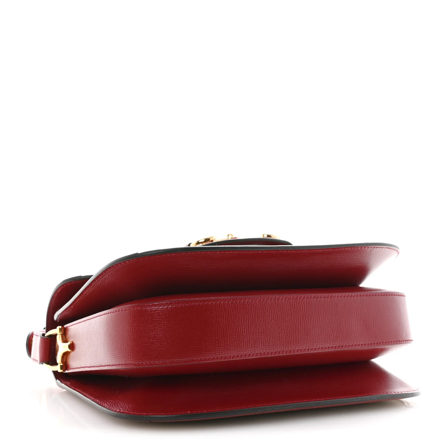 GG Supreme Monogram Azalea Calfskin Horsebit 1955 Shoulder Bag Beige Ebony New Cherry Red - Image 4