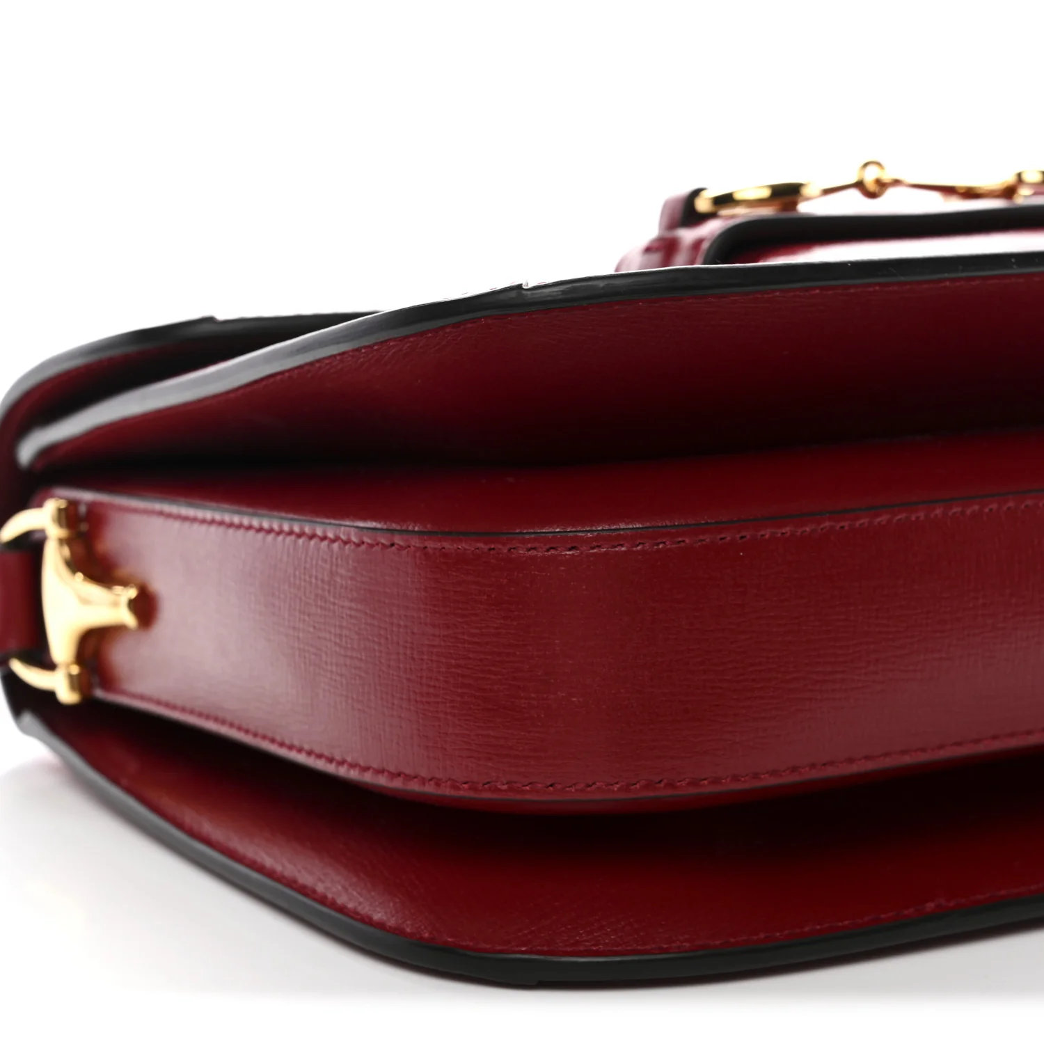 GG Supreme Monogram Azalea Calfskin Horsebit 1955 Shoulder Bag Beige Ebony New Cherry Red - Image 9