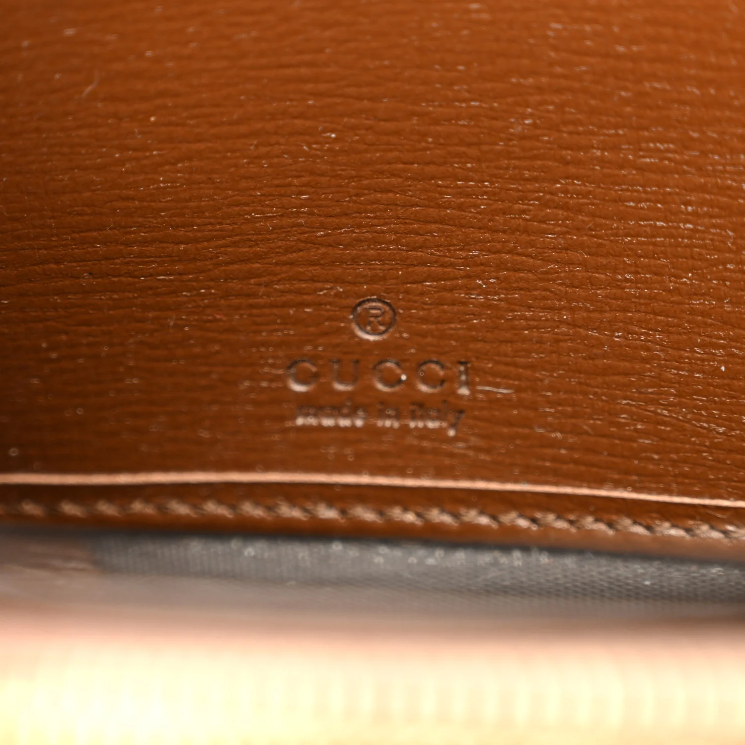 GG Supreme Monogram Azalea Calfskin Horsebit 1955 Zip Around Wallet Beige Ebony Brown Sugar - Image 7