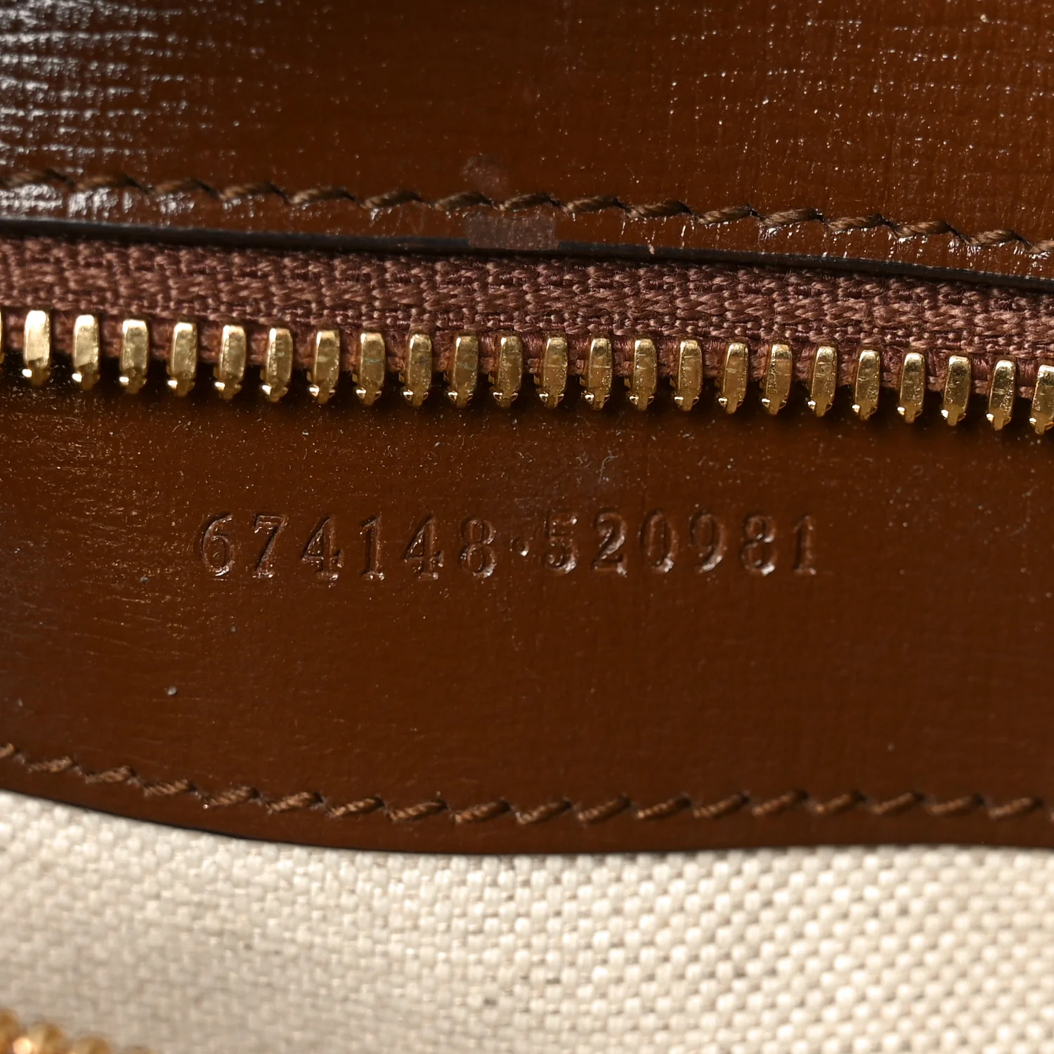 GG Supreme Monogram Azalea Calfskin Medium Retro Interlocking G Tote Bag Beige Ebony Brown Sugar - Image 7