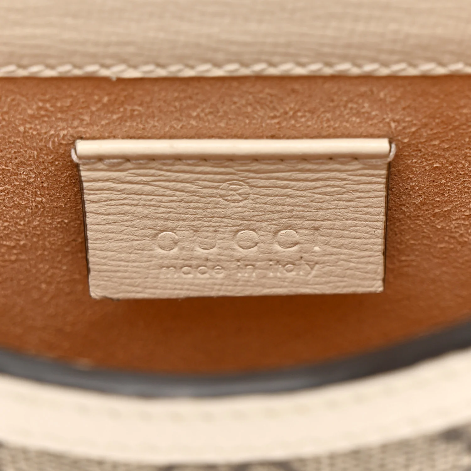 GG Supreme Monogram Azalea Calfskin Mini Horsebit 1955 Crossbody Bag Beige Ebony Mystic White - Image 6