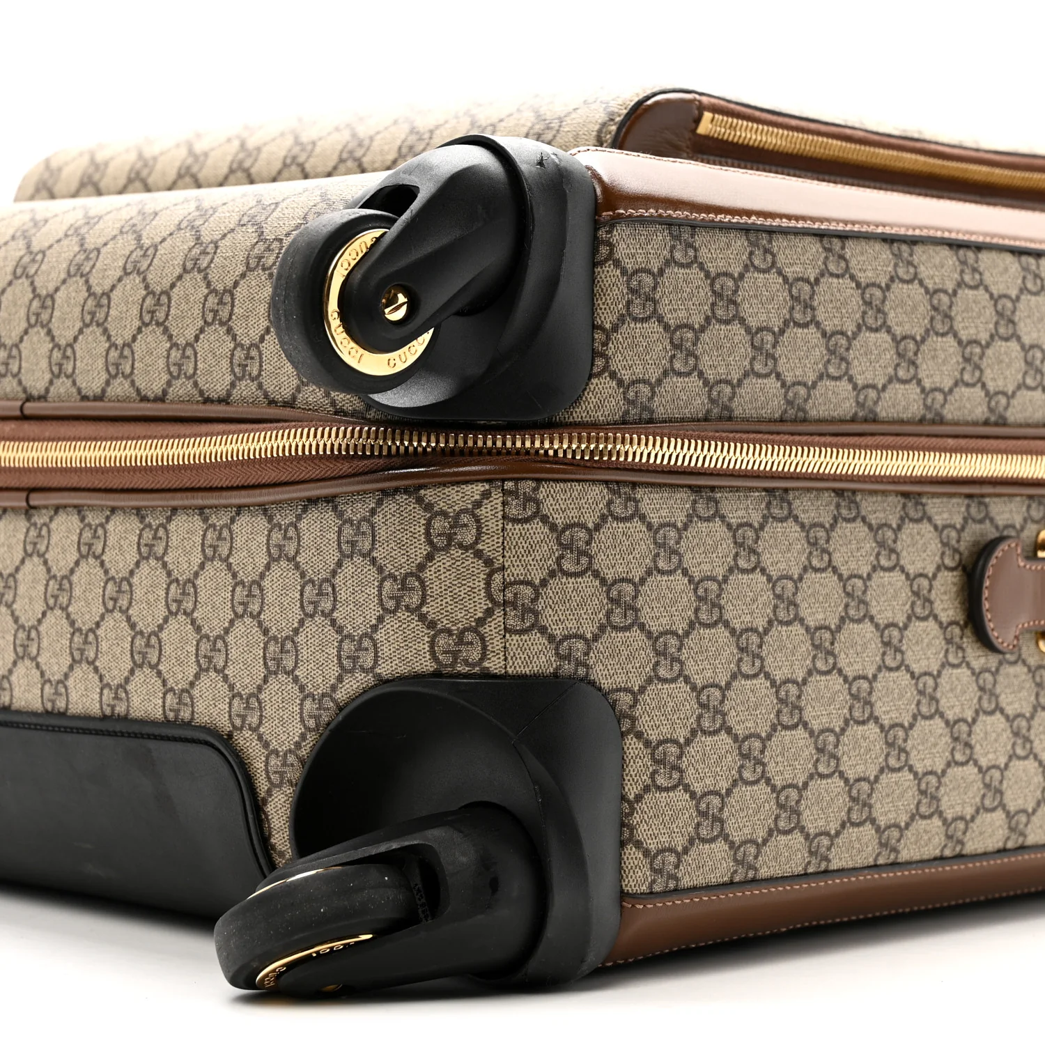 GG Supreme Monogram Azalea Calfskin Retro Interlocking G Carry On Trolley Beige Ebony Brown Sugar - Image 18