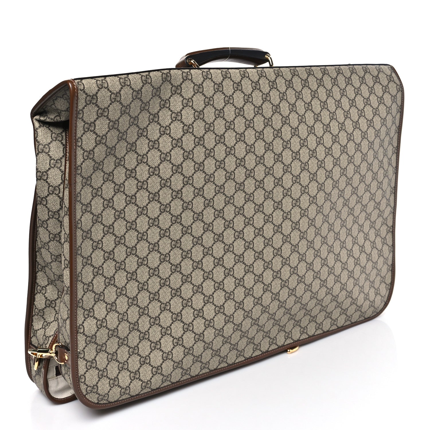 GG Supreme Monogram Azalea Calfskin Retro Interlocking G Garment Bag Beige Ebony Brown Sugar - Image 2