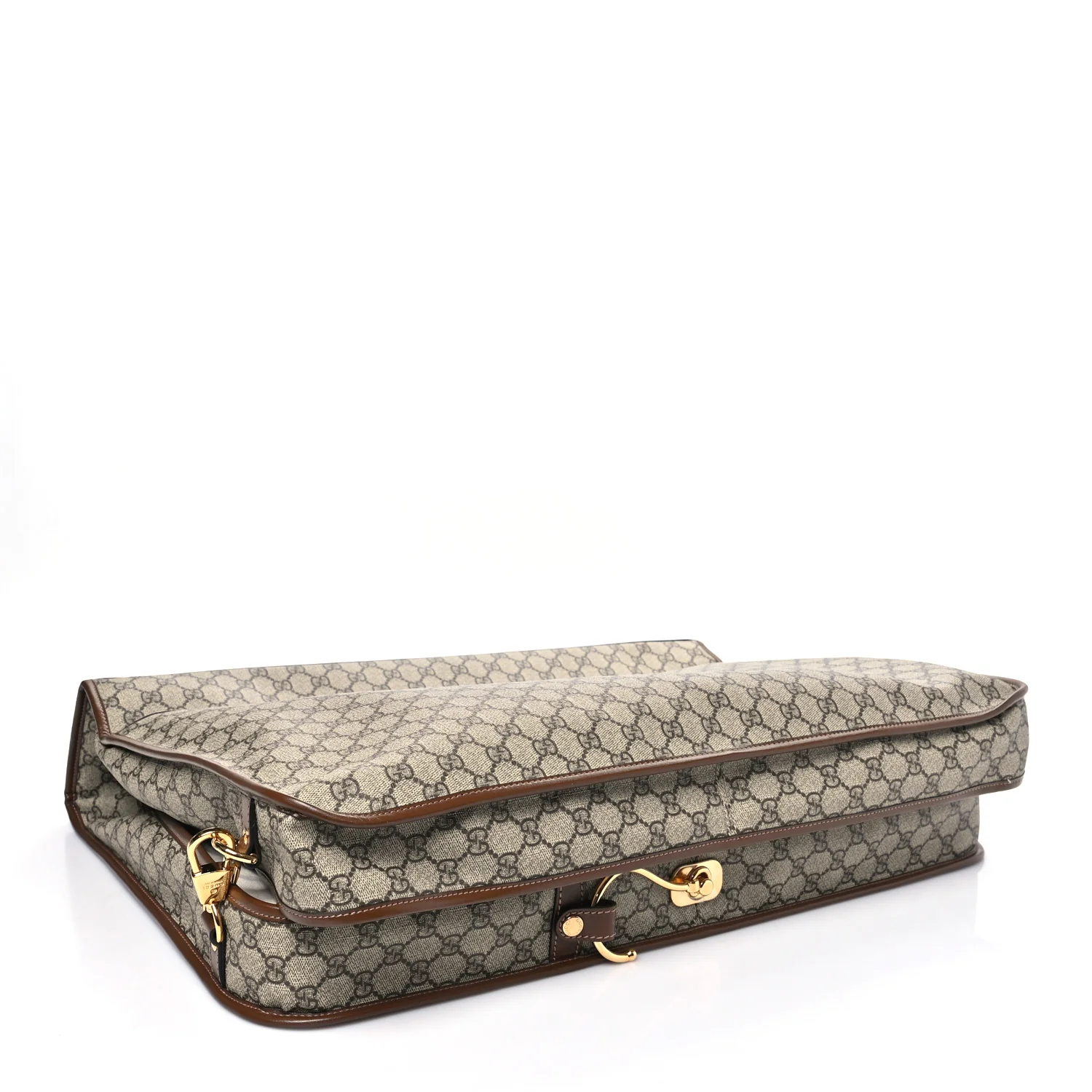 GG Supreme Monogram Azalea Calfskin Retro Interlocking G Garment Bag Beige Ebony Brown Sugar - Image 3