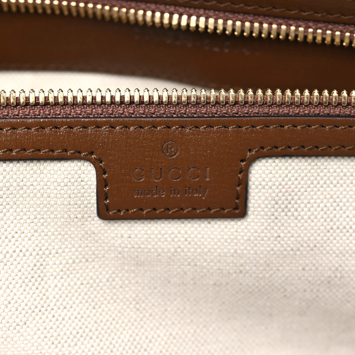 GG Supreme Monogram Azalea Calfskin Retro Interlocking G Garment Bag Beige Ebony Brown Sugar - Image 5