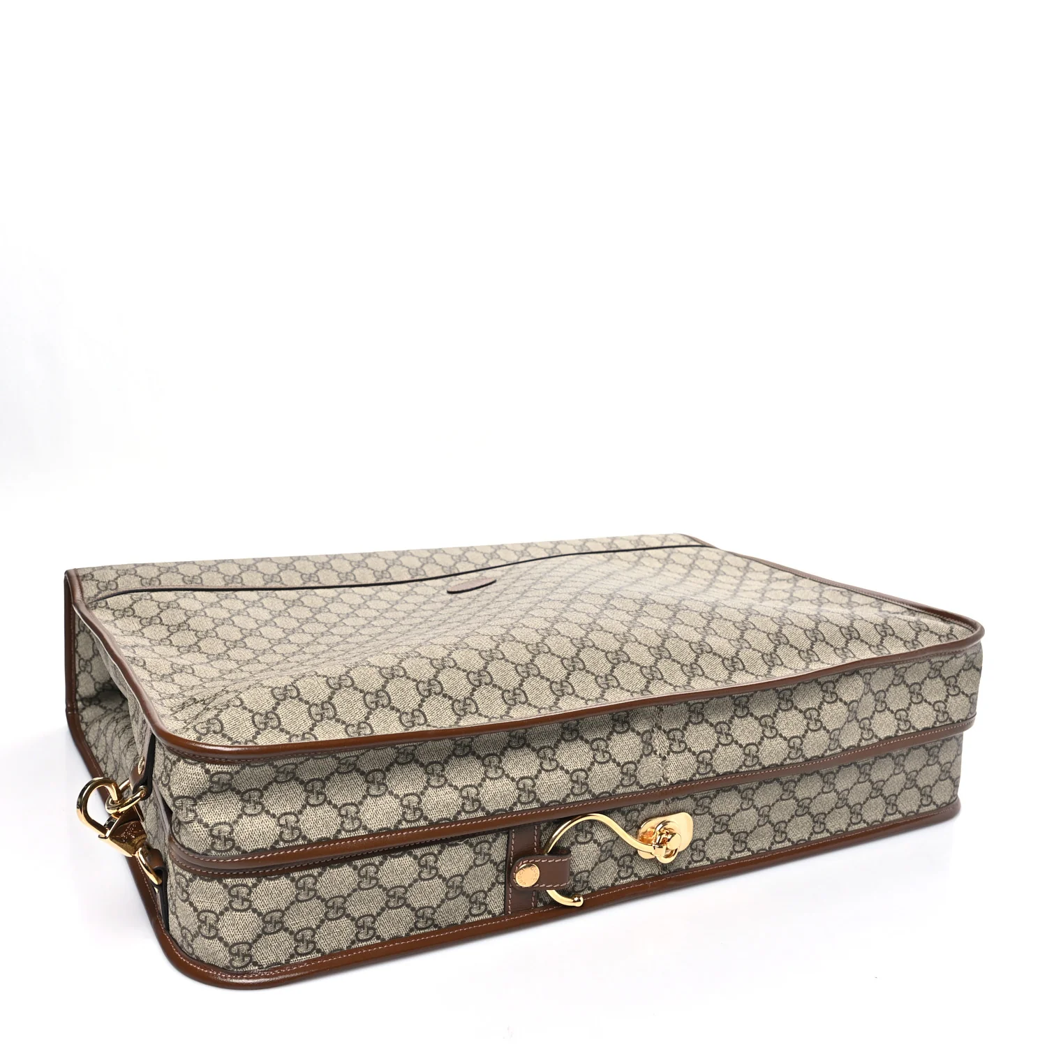 GG Supreme Monogram Azalea Calfskin Retro Interlocking G Garment Bag Beige Ebony Brown Sugar - Image 3