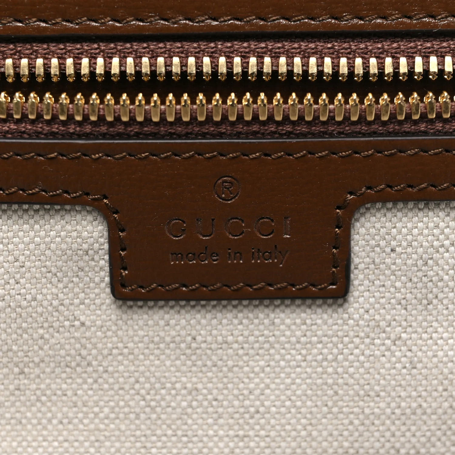 GG Supreme Monogram Azalea Calfskin Retro Interlocking G Garment Bag Beige Ebony Brown Sugar - Image 5