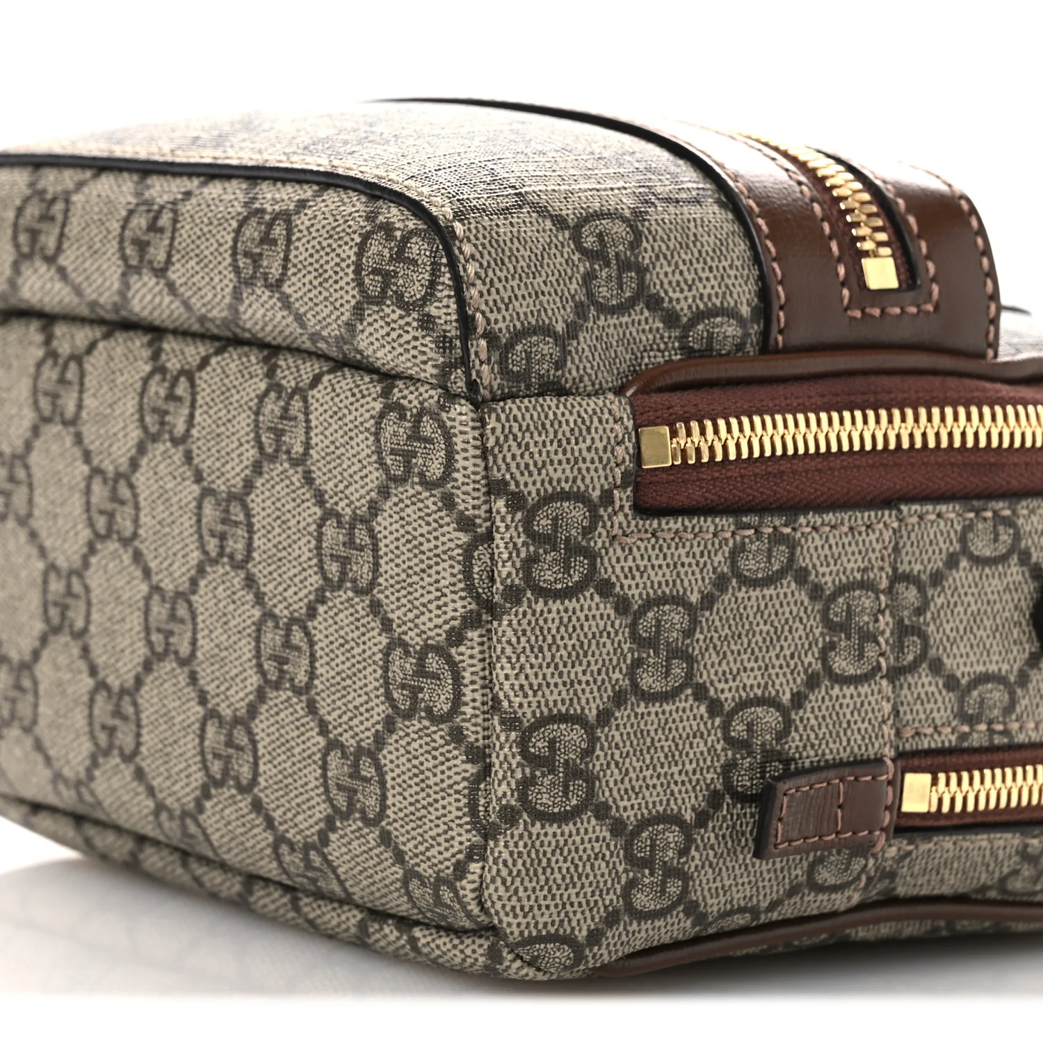 GG Supreme Monogram Azalea Calfskin Retro Interlocking G Multi-Function Bag Beige Ebony Brown Sugar - Image 10