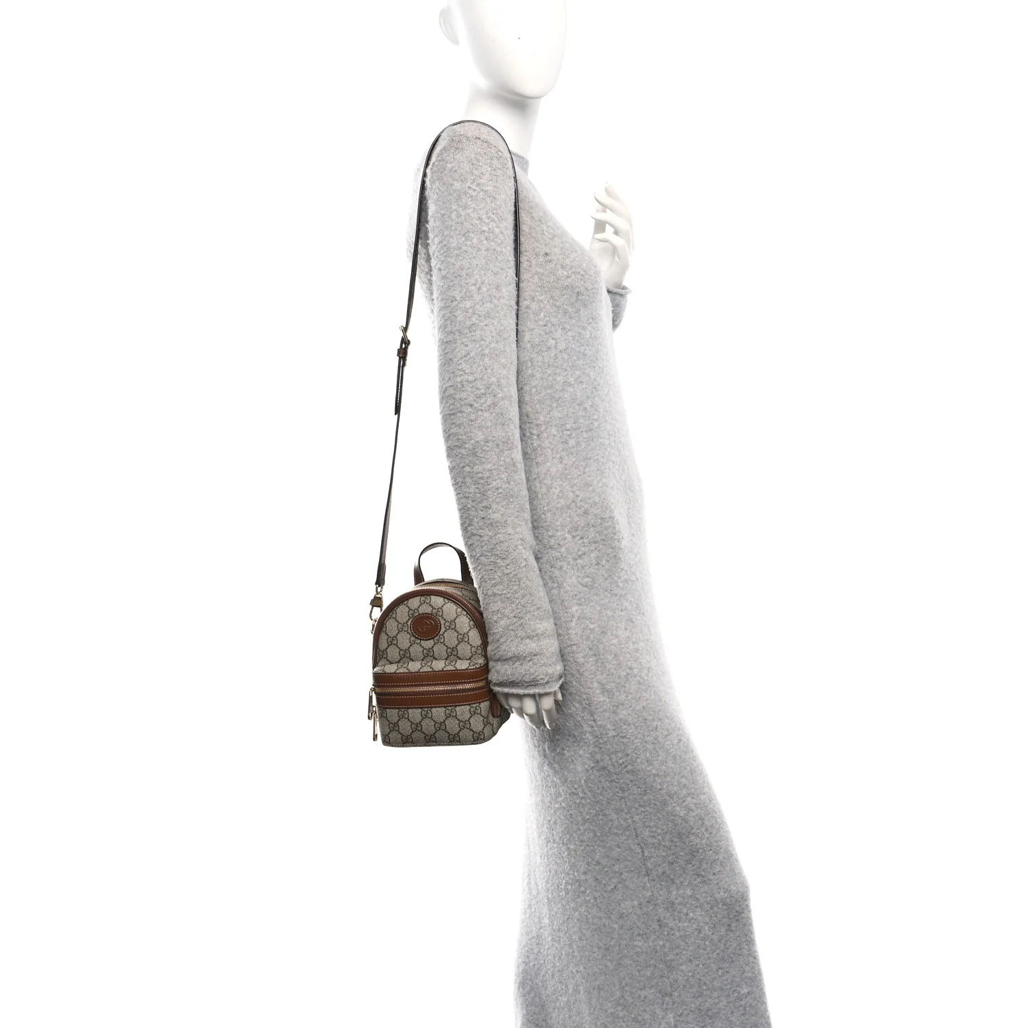 GG Supreme Monogram Azalea Calfskin Retro Interlocking G Multi-Function Bag Beige Ebony Brown Sugar - Image 2