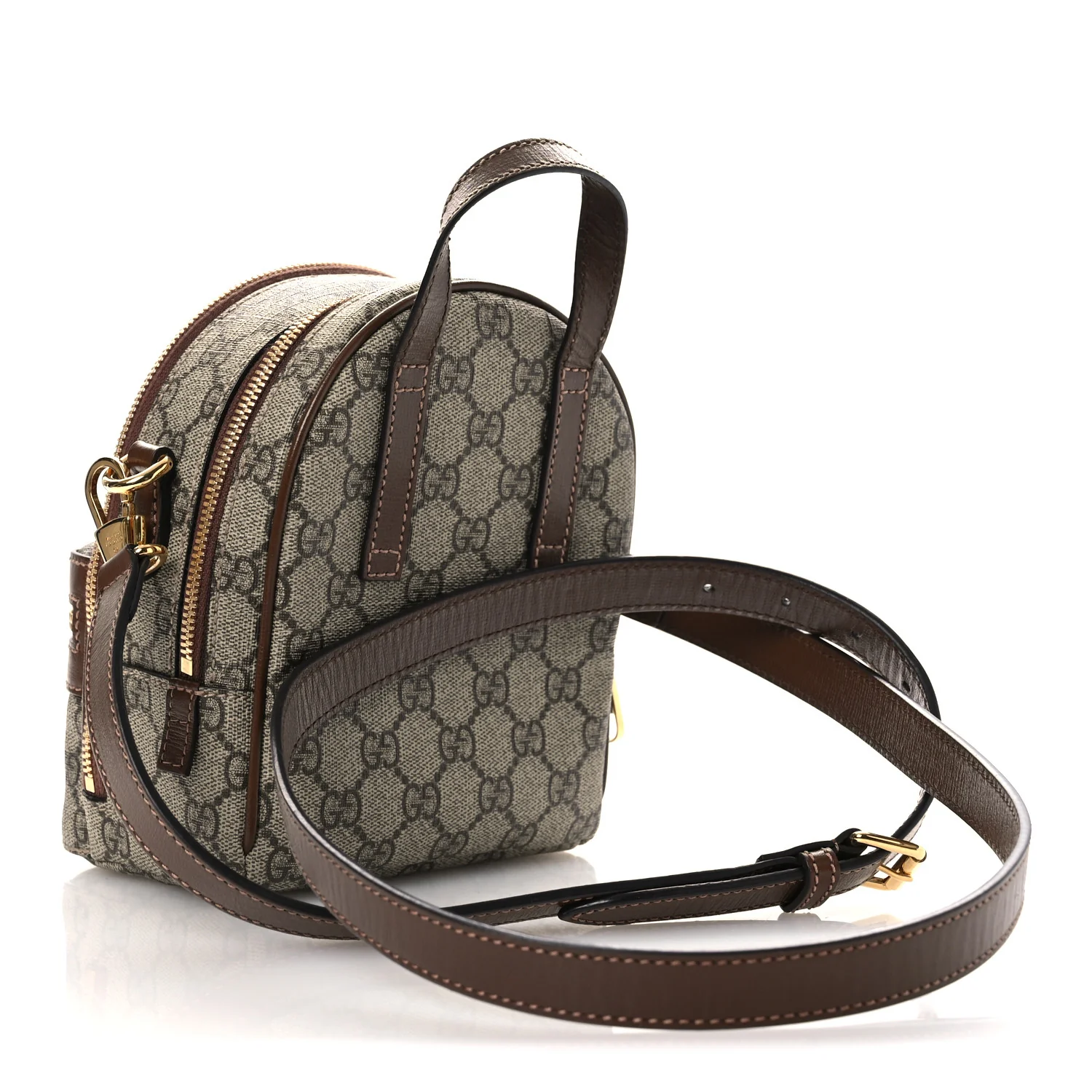 GG Supreme Monogram Azalea Calfskin Retro Interlocking G Multi-Function Bag Beige Ebony Brown Sugar - Image 3