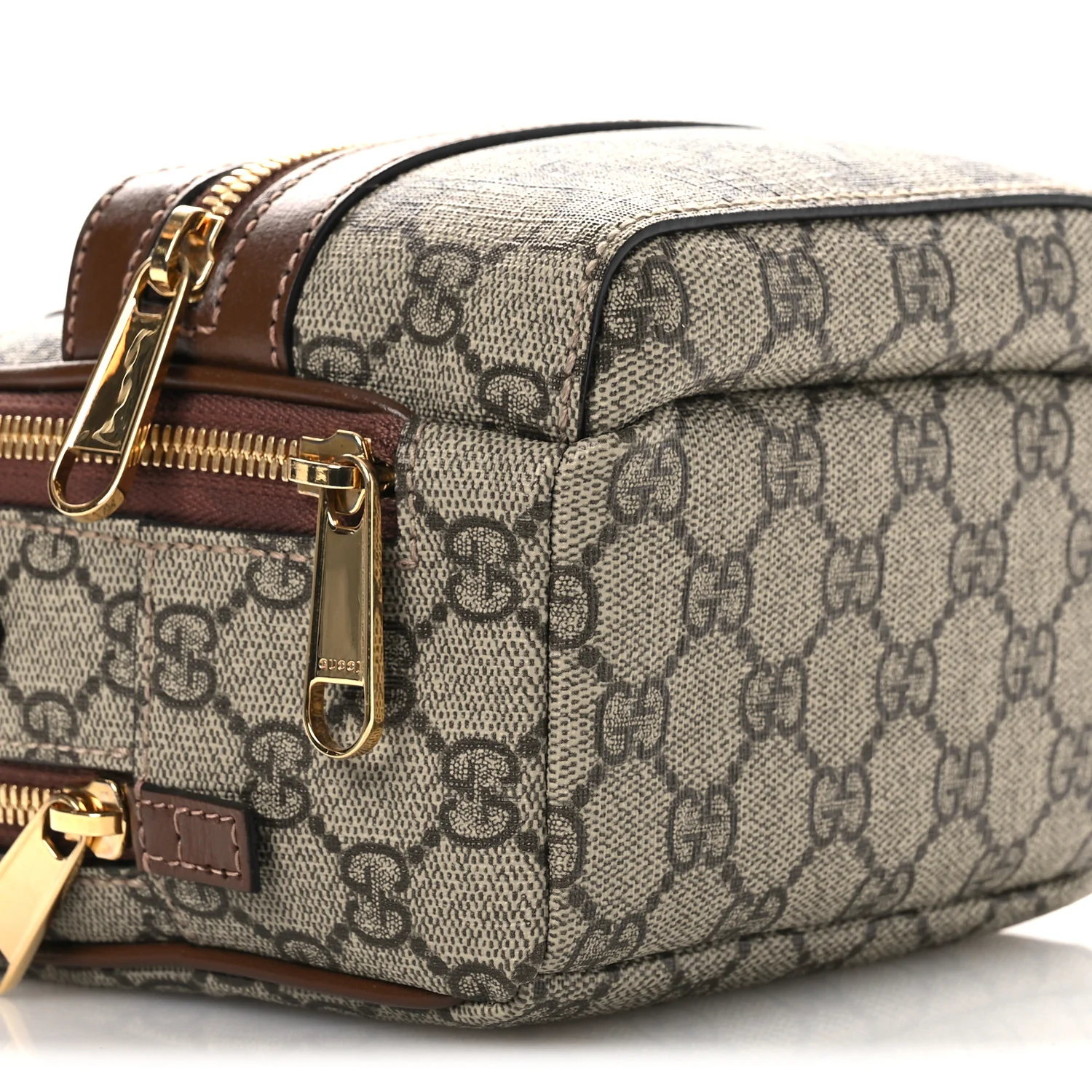GG Supreme Monogram Azalea Calfskin Retro Interlocking G Multi-Function Bag Beige Ebony Brown Sugar - Image 9