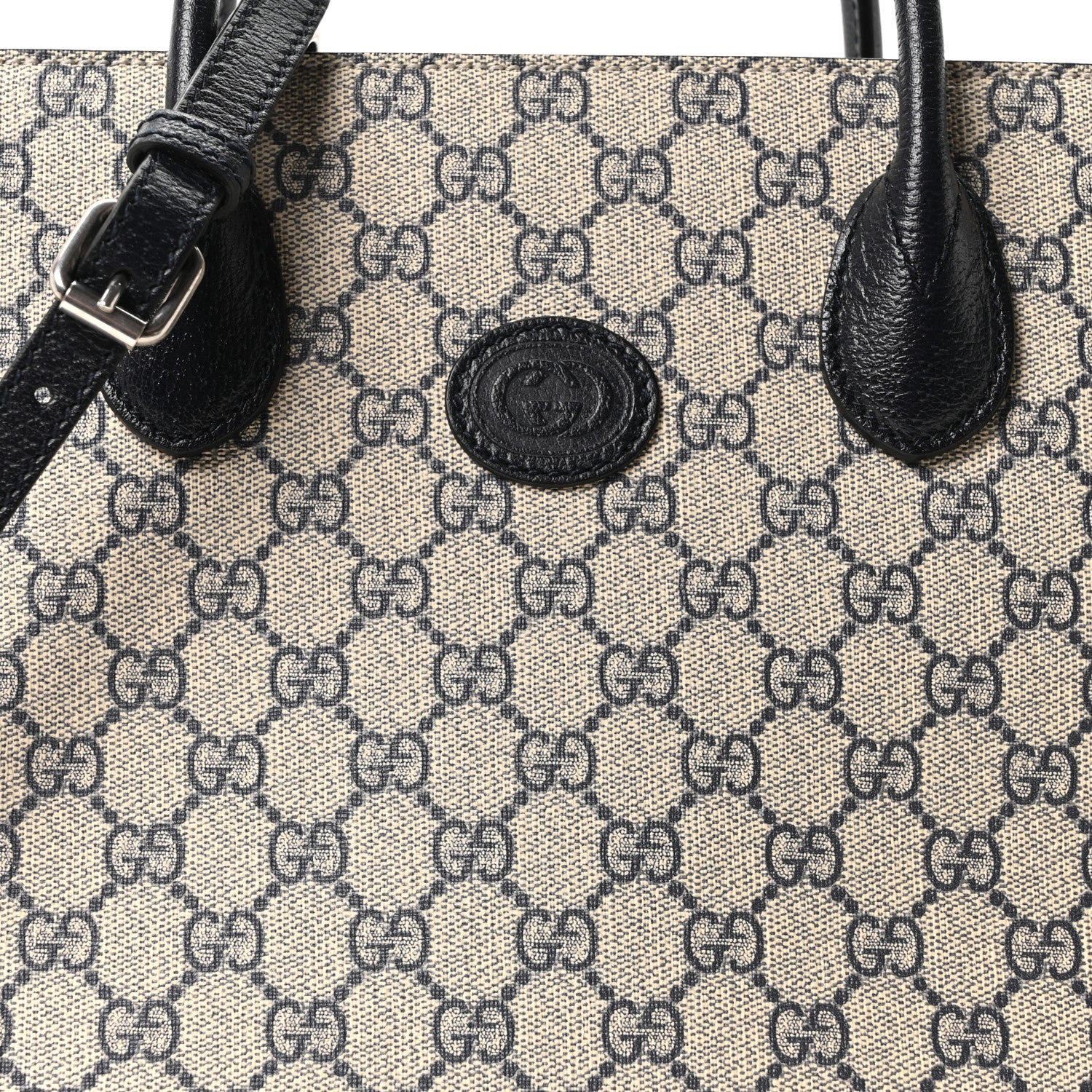 GG Supreme Monogram Azalea Calfskin Small Retro Interlocking G Tote Bag - Image 8