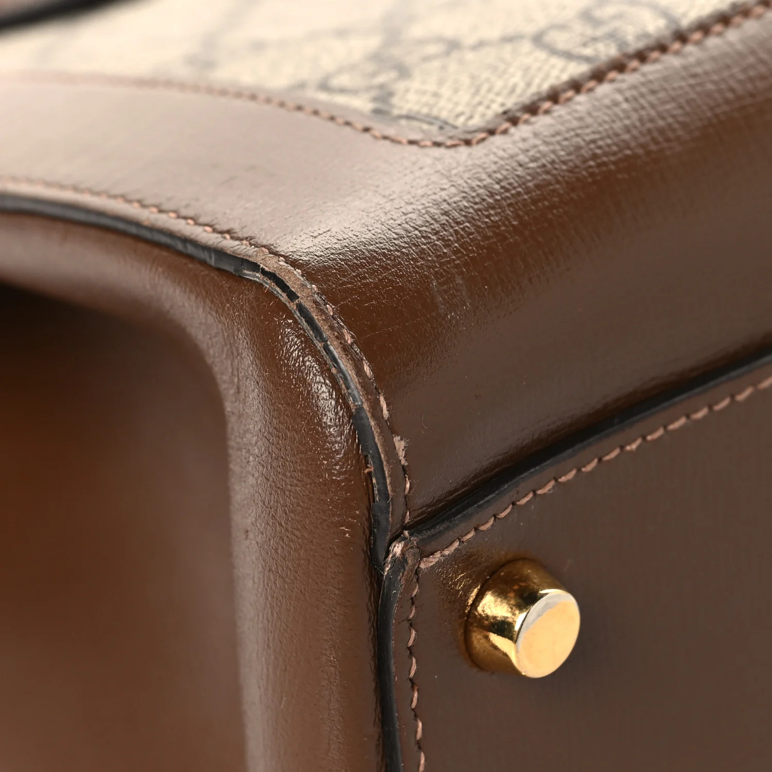 GG Supreme Monogram Azalea Calfskin Web Medium Jackie 1961 Tote Beige Ebony Brown Sugar - Image 9