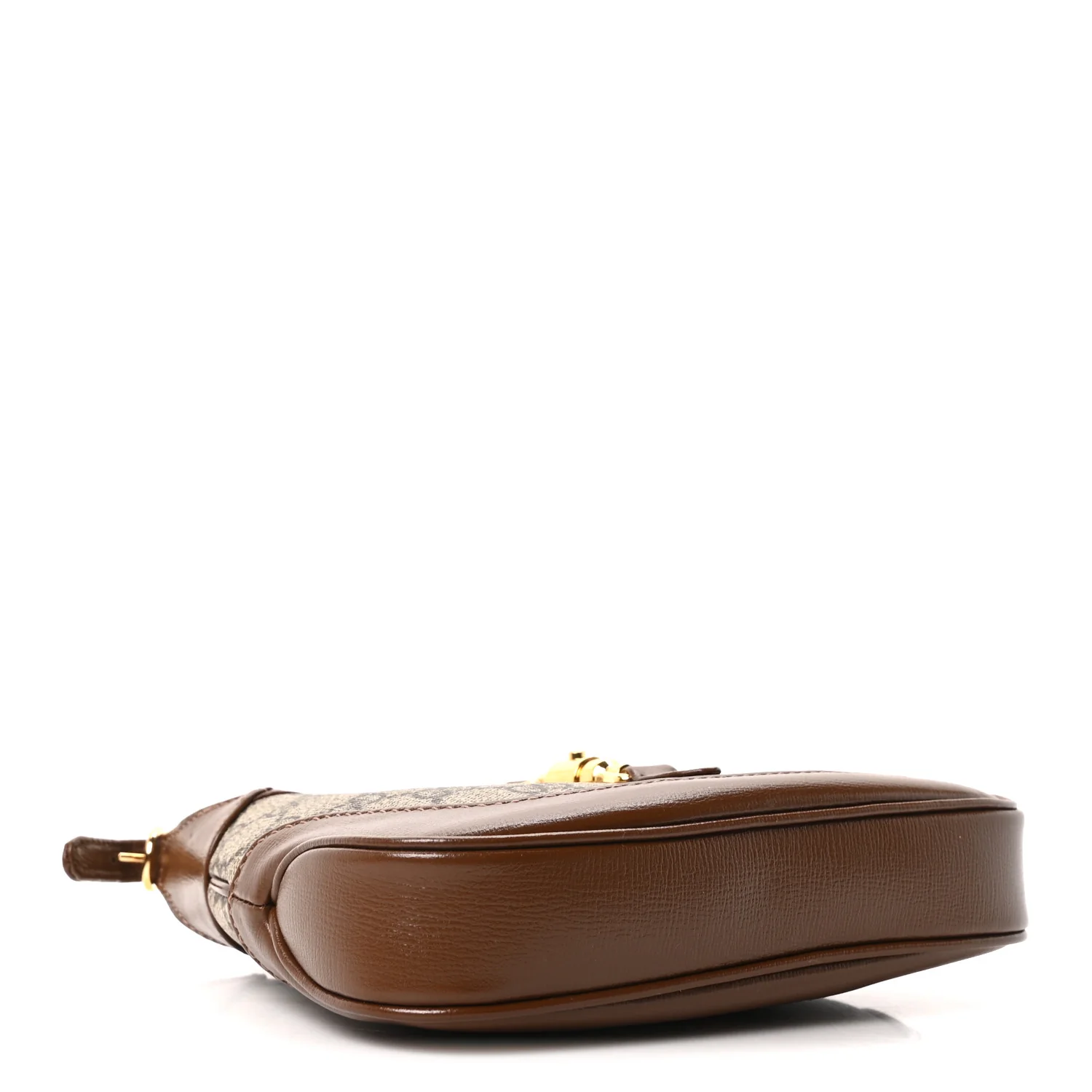 GG Supreme Monogram Azalea Calfskin Web Mini Jackie 1961 Hobo Beige Ebony Brown Sugar - Image 4