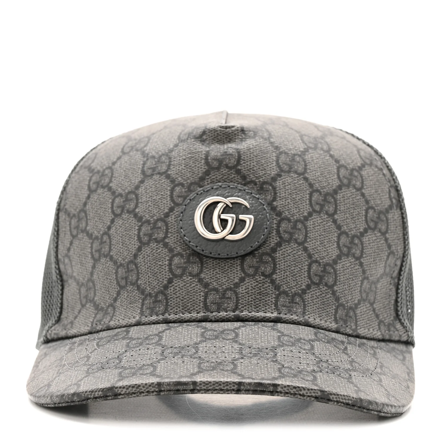 GG Supreme Monogram Baseball Hat XL Grey Black Graphite Grey - Image 3