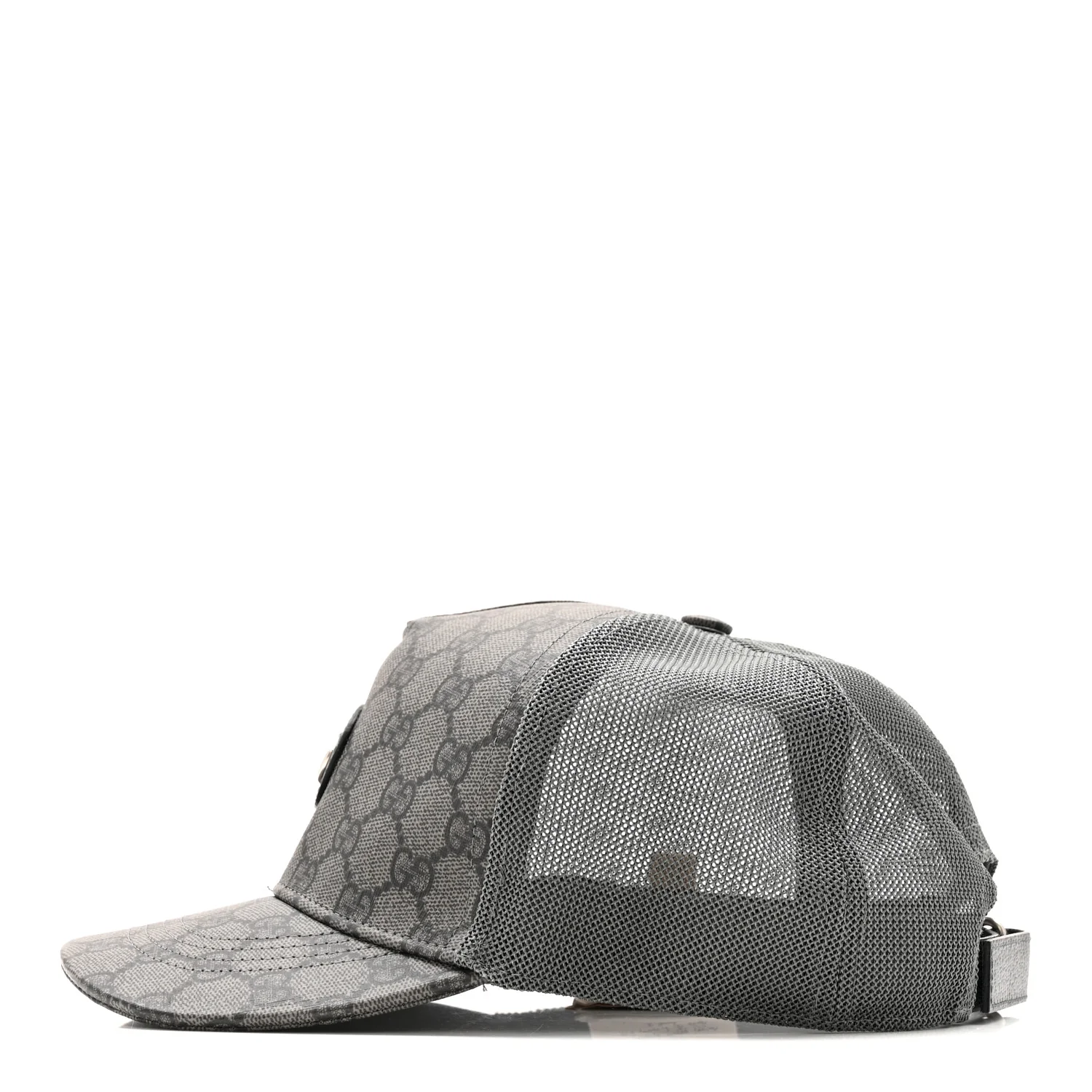 GG Supreme Monogram Baseball Hat XL Grey Black Graphite Grey - Image 4