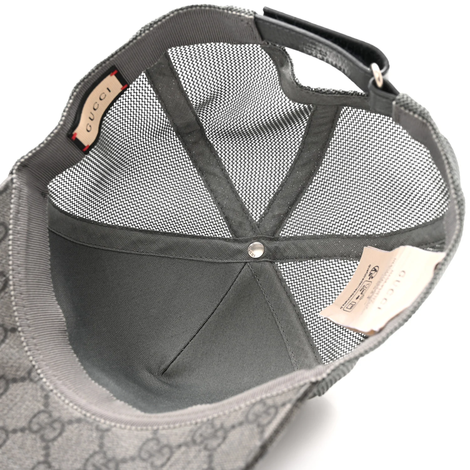 GG Supreme Monogram Baseball Hat XL Grey Black Graphite Grey - Image 7