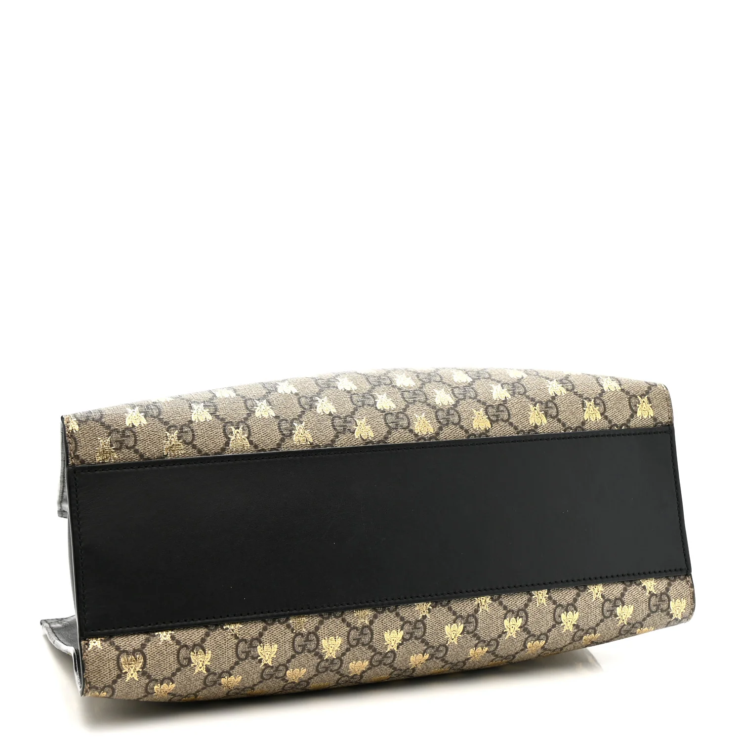 GG Supreme Monogram Bees Medium Padlock Tote Beige Oro Black - Image 4