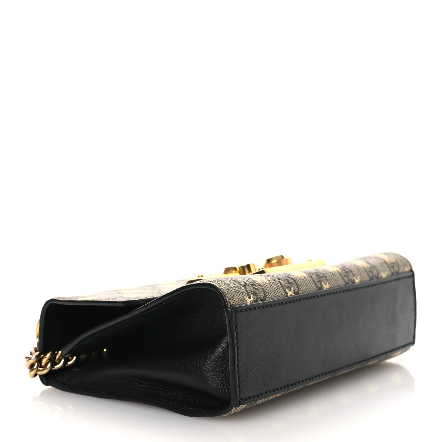 GG Supreme Monogram Bees Small Padlock Shoulder Bag Black - Image 4