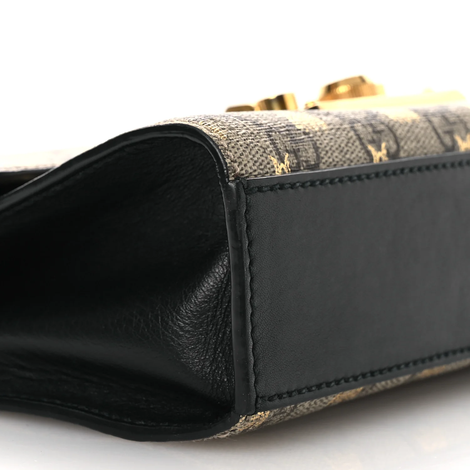 GG Supreme Monogram Bees Small Padlock Shoulder Bag Black - Image 9