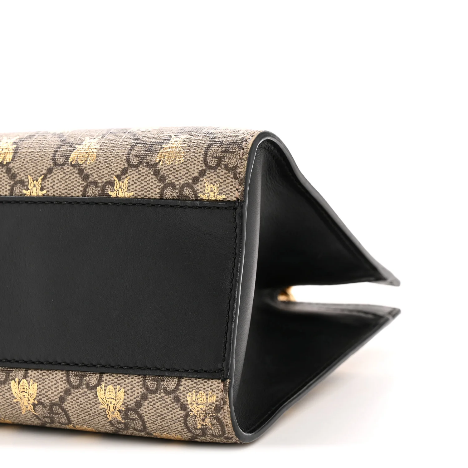 GG Supreme Monogram Bees Small Padlock Tote Beige Oro Black - Image 10