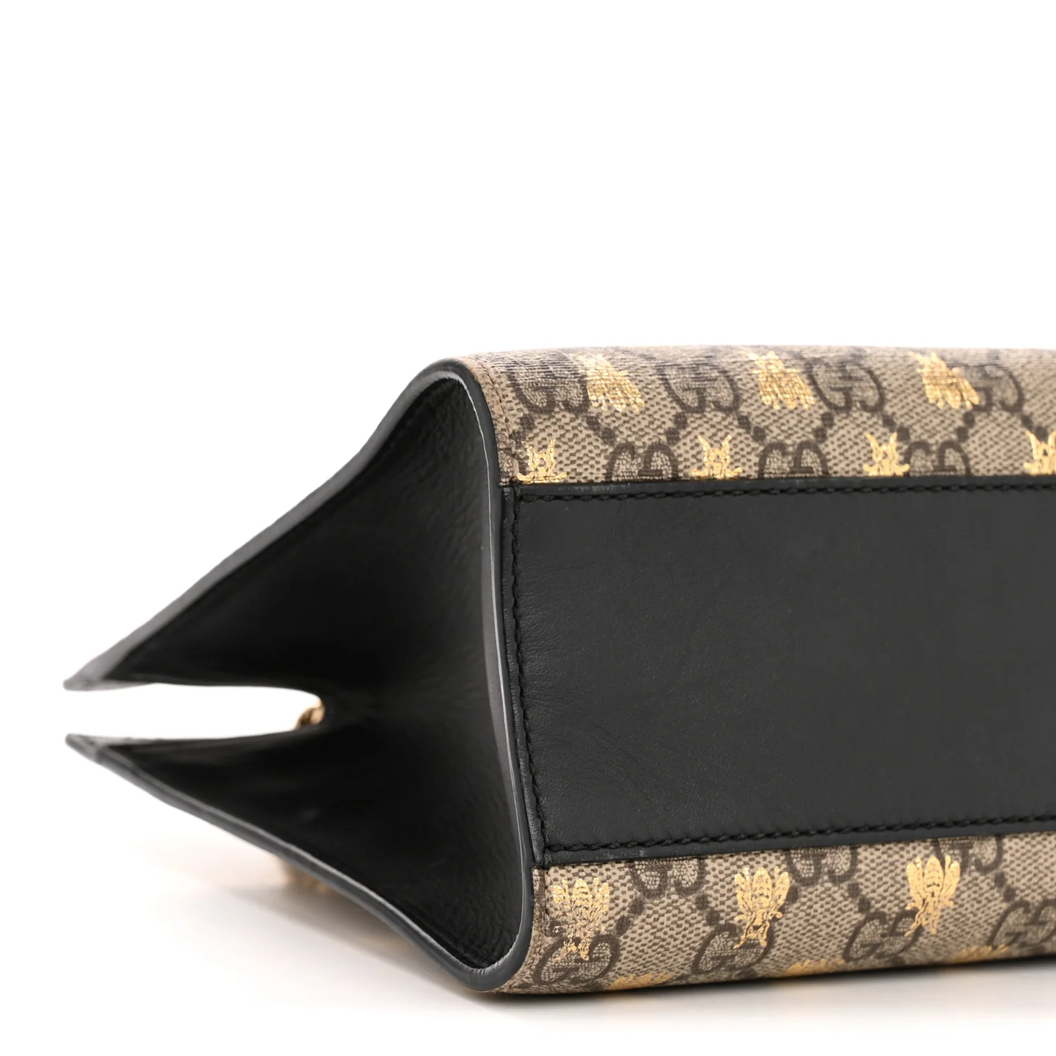 GG Supreme Monogram Bees Small Padlock Tote Beige Oro Black - Image 9