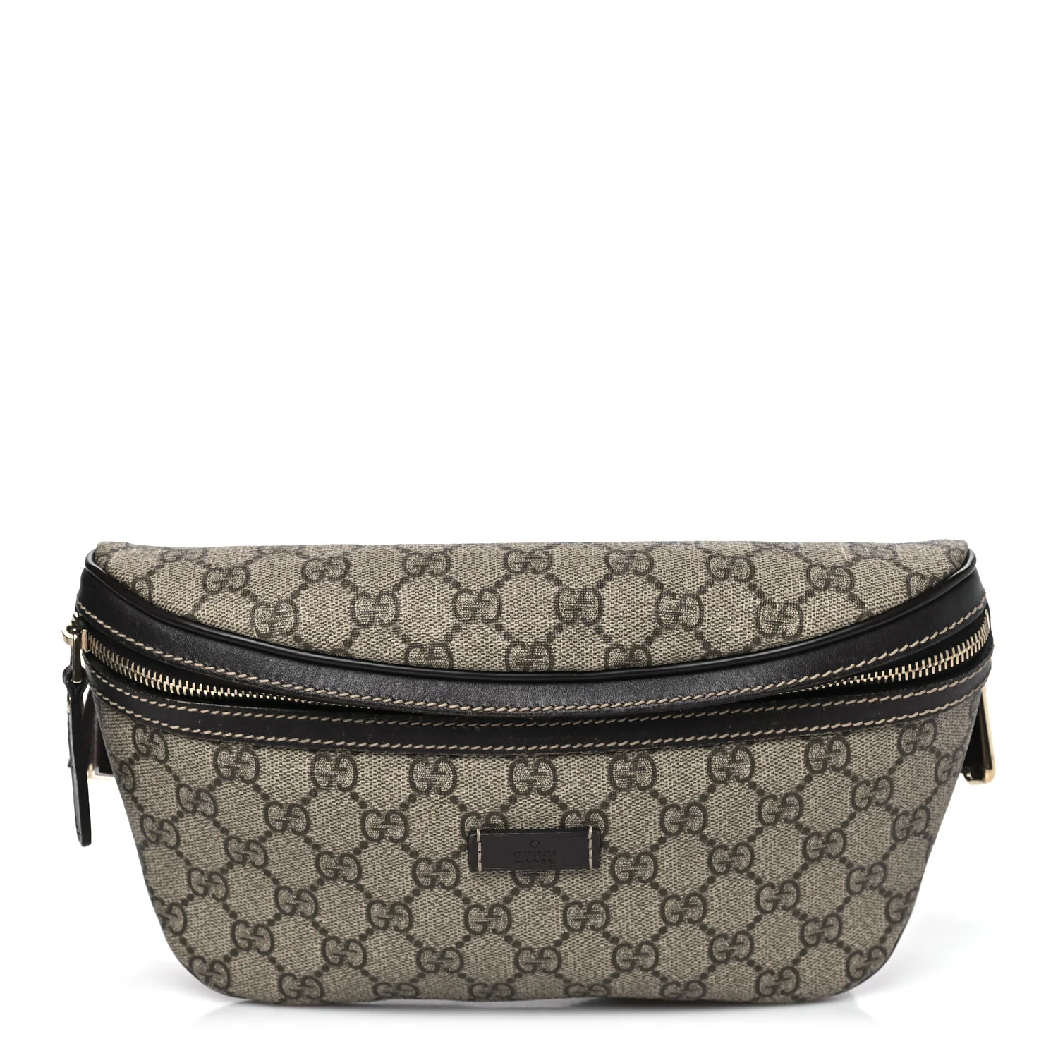 GG Supreme Monogram Belt Bag Dark Brown