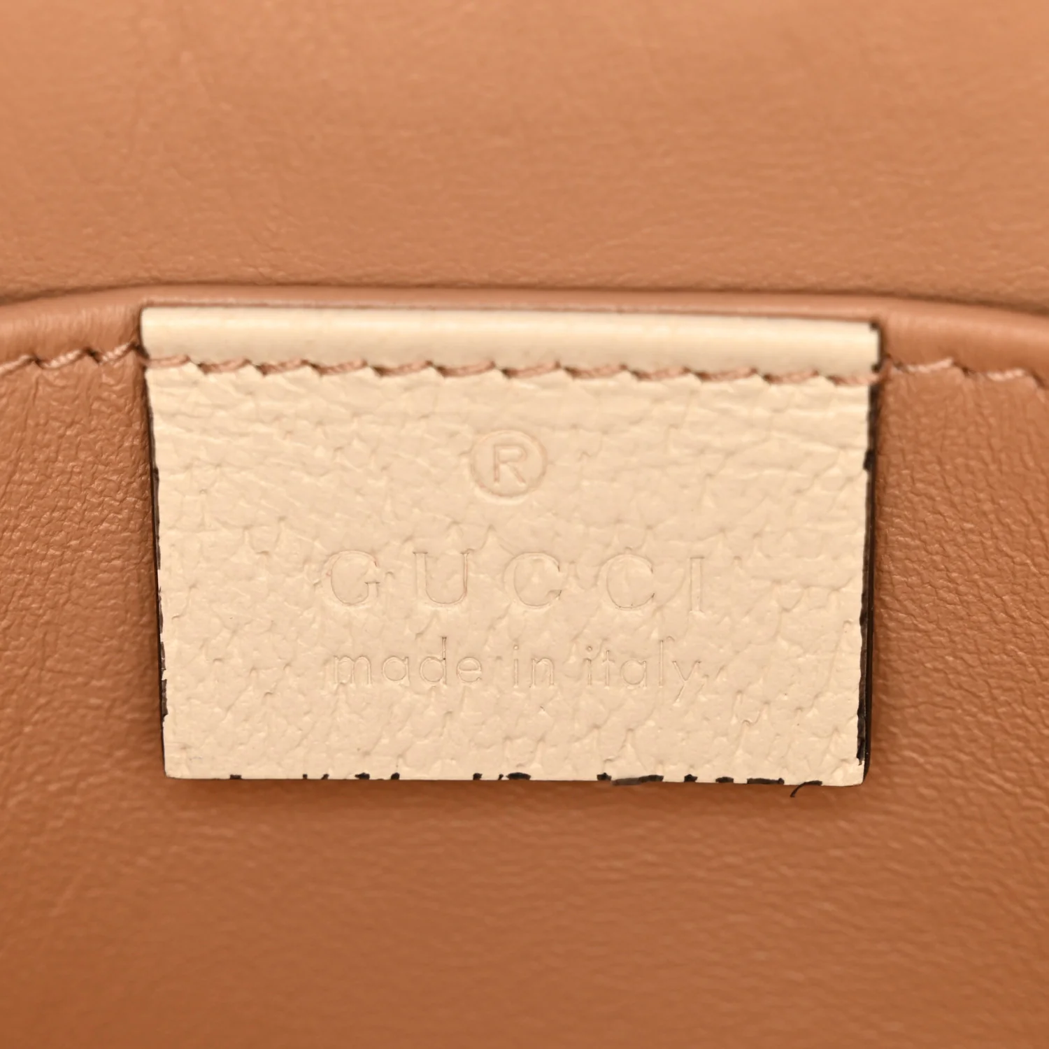 GG Supreme Monogram Berry Textured Dollar Calfskin Small Padlock Tote Beige Ebony Light Copper Mystic White - Image 6