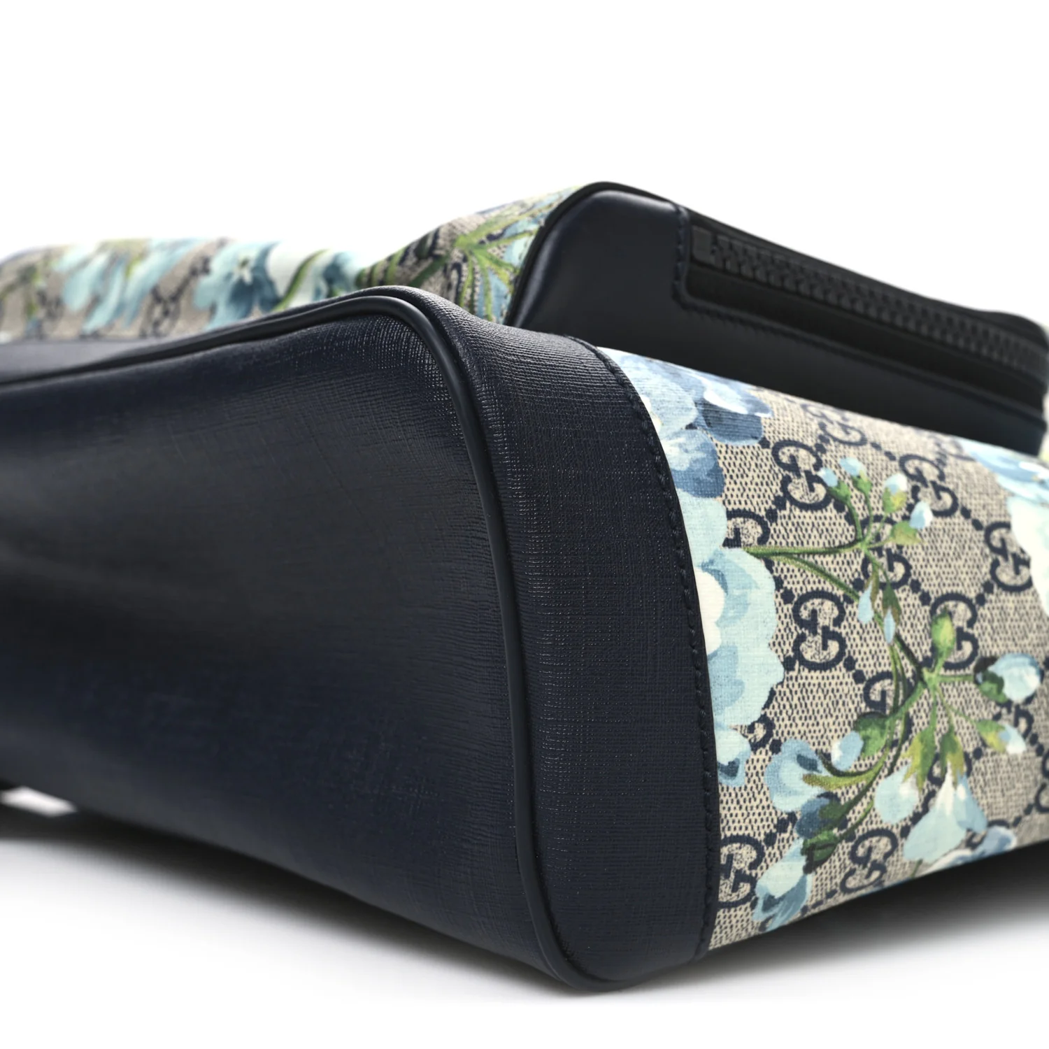 GG Supreme Monogram Blooms Medium Day Backpack Beige Blue Navy - Image 10