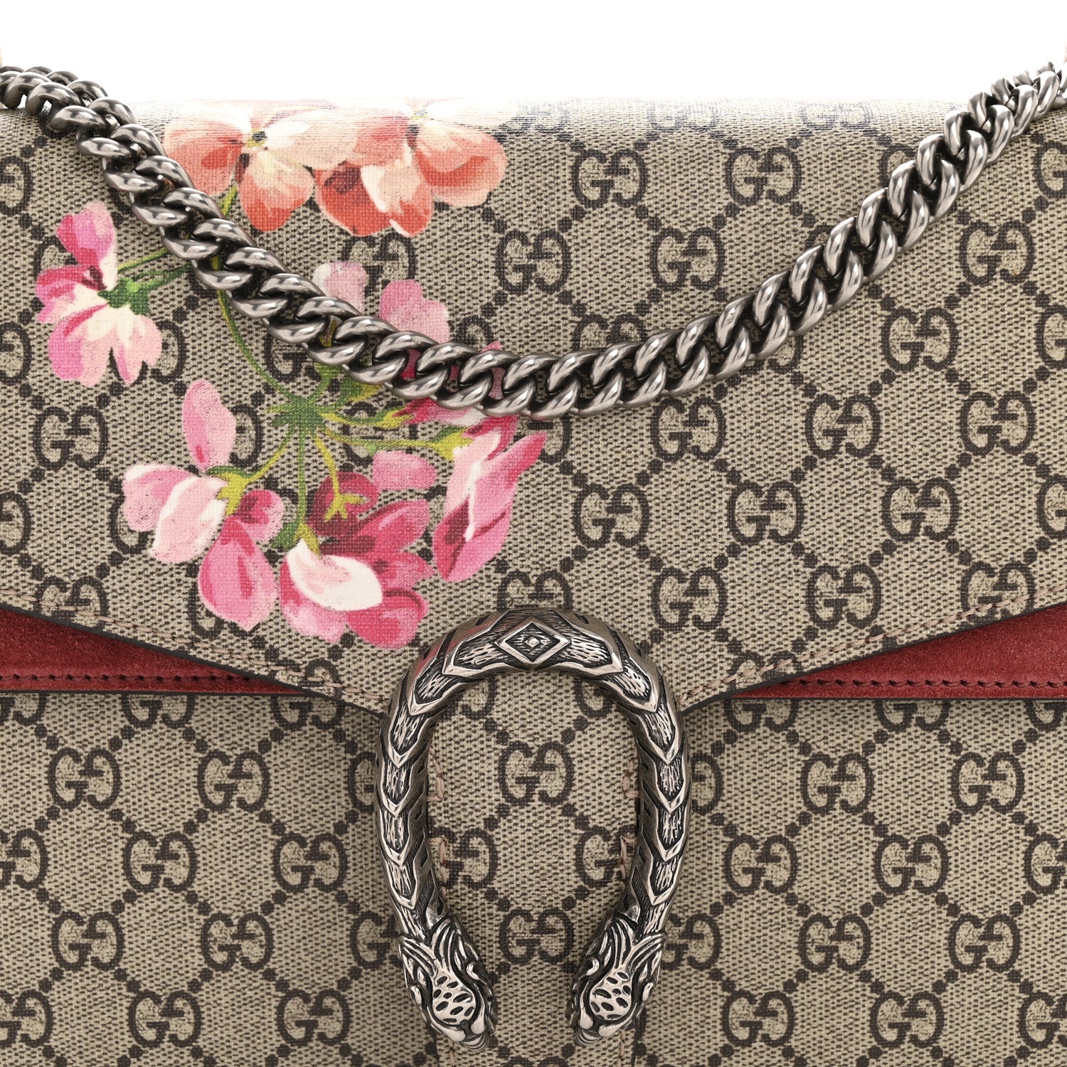 GG Supreme Monogram Blooms Medium Dionysus Shoulder Bag Beige Multicolor Dry Rose - Image 8
