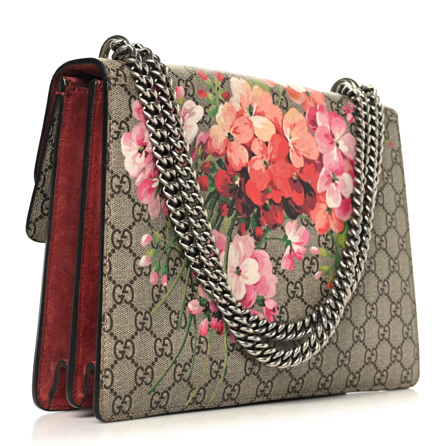 GG Supreme Monogram Blooms Medium Dionysus Shoulder Bag Beige Multicolor Dry Rose - Image 3
