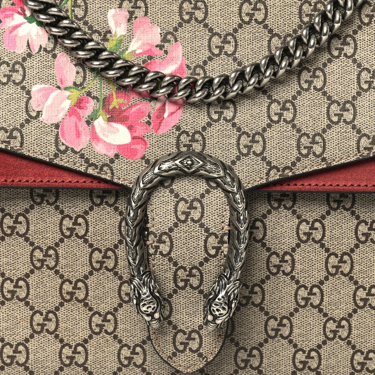 GG Supreme Monogram Blooms Medium Dionysus Shoulder Bag Beige Multicolor Dry Rose - Image 8