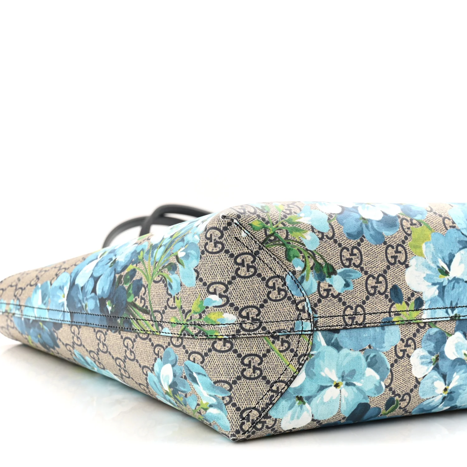 GG Supreme Monogram Blooms Medium Reversible Tote Beige Blue Navy - Image 13
