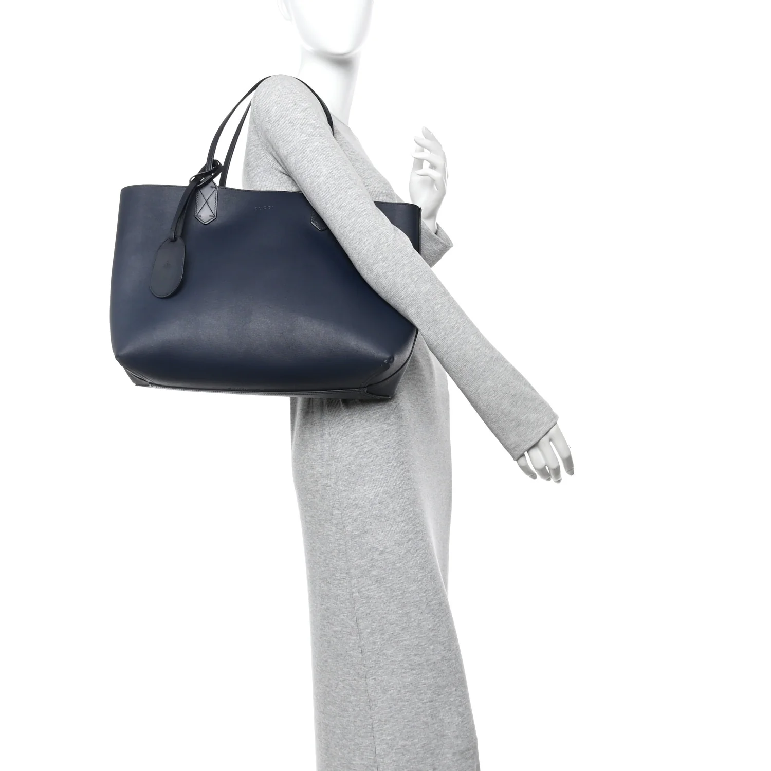 GG Supreme Monogram Blooms Medium Reversible Tote Beige Blue Navy - Image 2